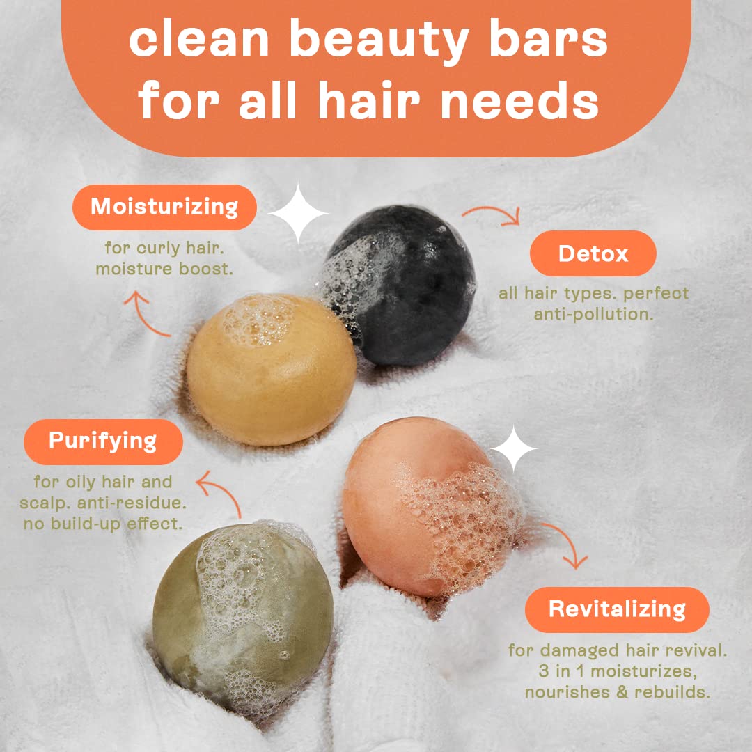 B.O.B Bars Over Bottles Nourishing Shampoo Bar | Balanced To Dry Hair | Hair Care, Ideal Ph Balance | Natural, Vegan | Eco-Frien