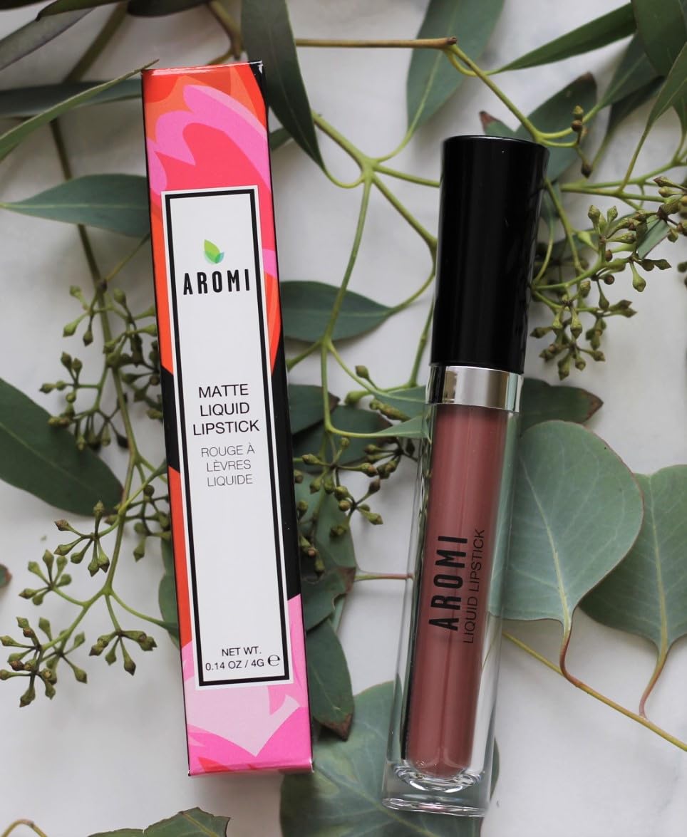 Aromi Woodsy Rose Matte Liquid Lipstick, Sepia Rosewood Lip Color, Vegan And Cruelty-Free, Long-Lasting Lipstick, Handmade (Wood