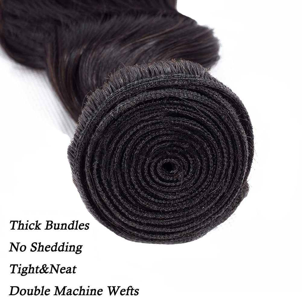 12A Grade Brazilian Virgin Hair Loose Wave 3 Bundles 20'' 22'' 24'' 300G Virgin Brazilian Remy Loose Deep Wave Human Hair Weave