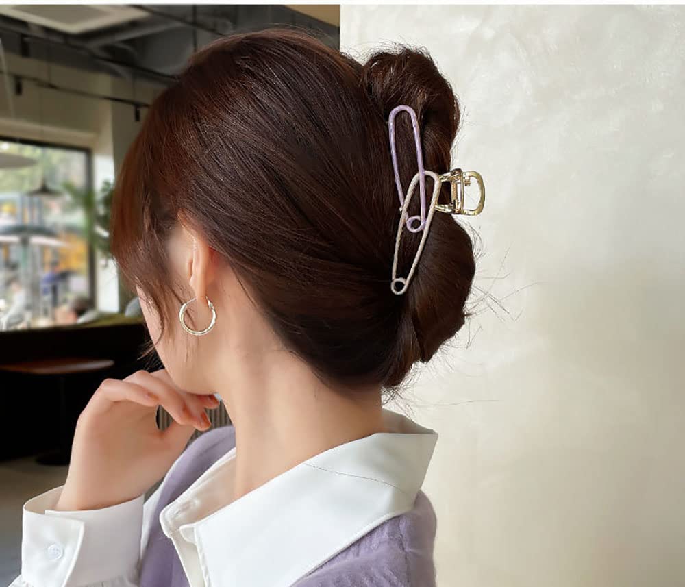 Personality Hair Clips, Metal Hair Clips, Gold Large Hair Clips, Strong Easy Pulling Up Your Hair Clamps Accessories For Women G