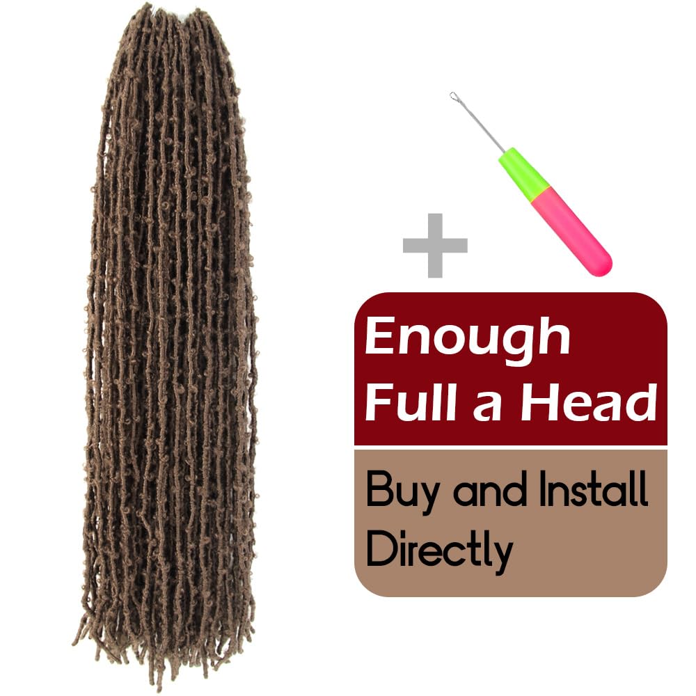 30 Inch Light Weight Butterfly Locs Crochet Hair 8 Packs Long Distressed Butterfly Faux Locs Crochet Hair, 27#