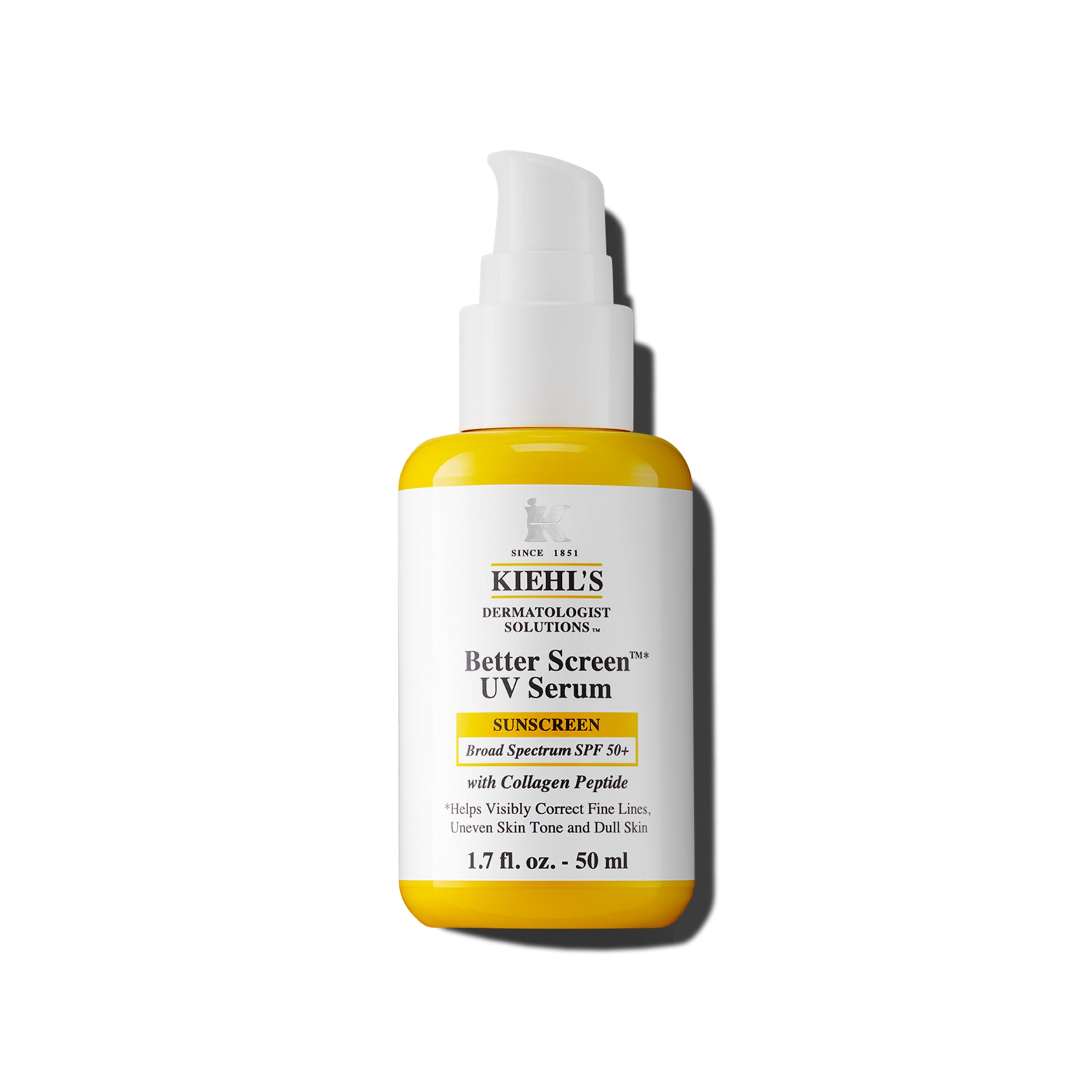 Kiehl'S Better Screen Uv Serum Spf 50+, Invisible Facial Sunscreen With Collagen Peptide, Uv Filters To Shield Uva & Uvb, Helps