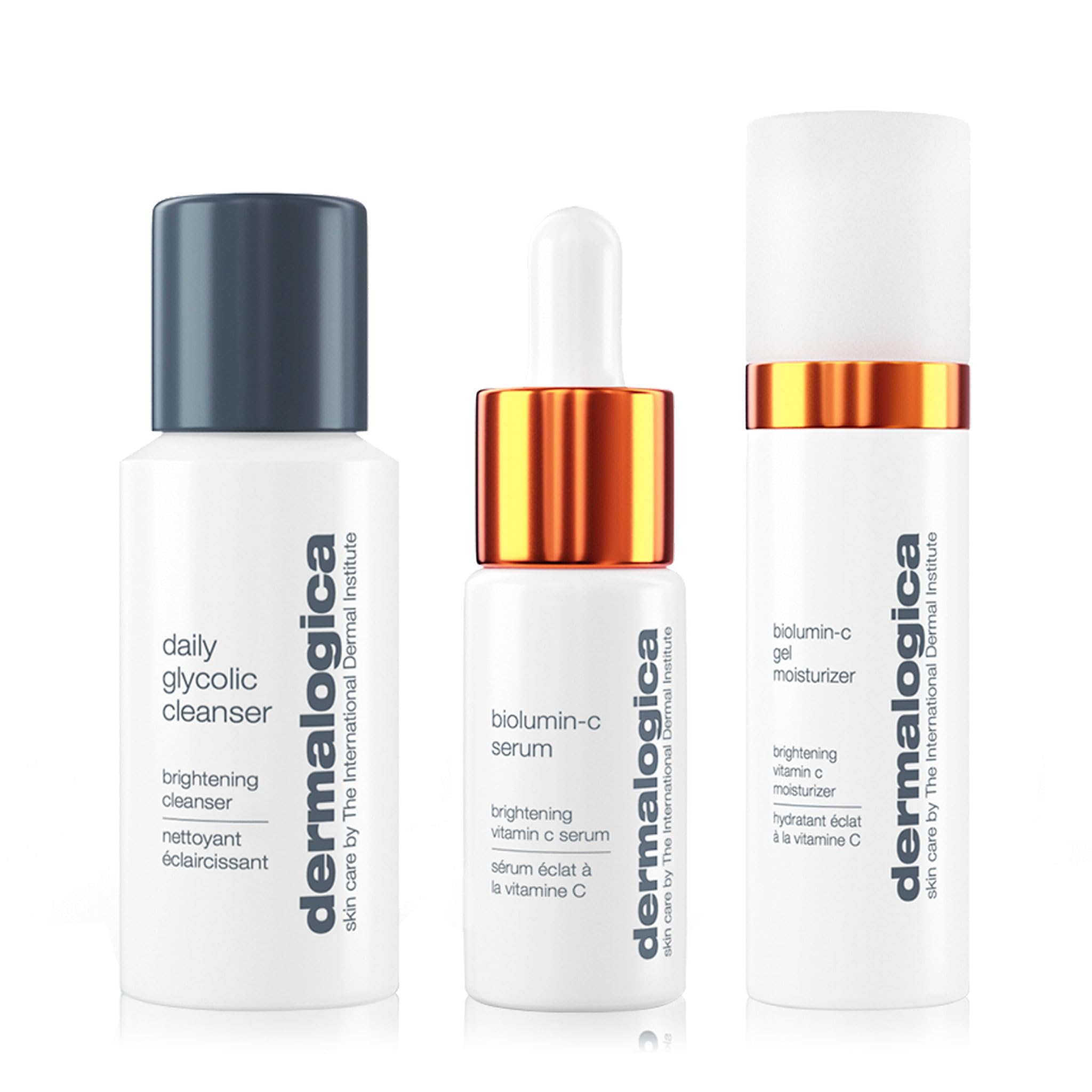 Dermalogica Daily Brightness Boosters Facial Skin Care Kit - Contains BioLumin-C Serum (0.3 oz), BioLumin-C Gel Moisturizer (0.5
