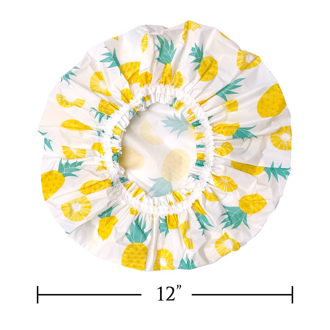 Reusable Vinyl Shower Cap & Bath Cap, Frosted Peva Elastic Stretch Hem. Multi-Use Waterproof Stretchy Hair Cap For All Hair Leng