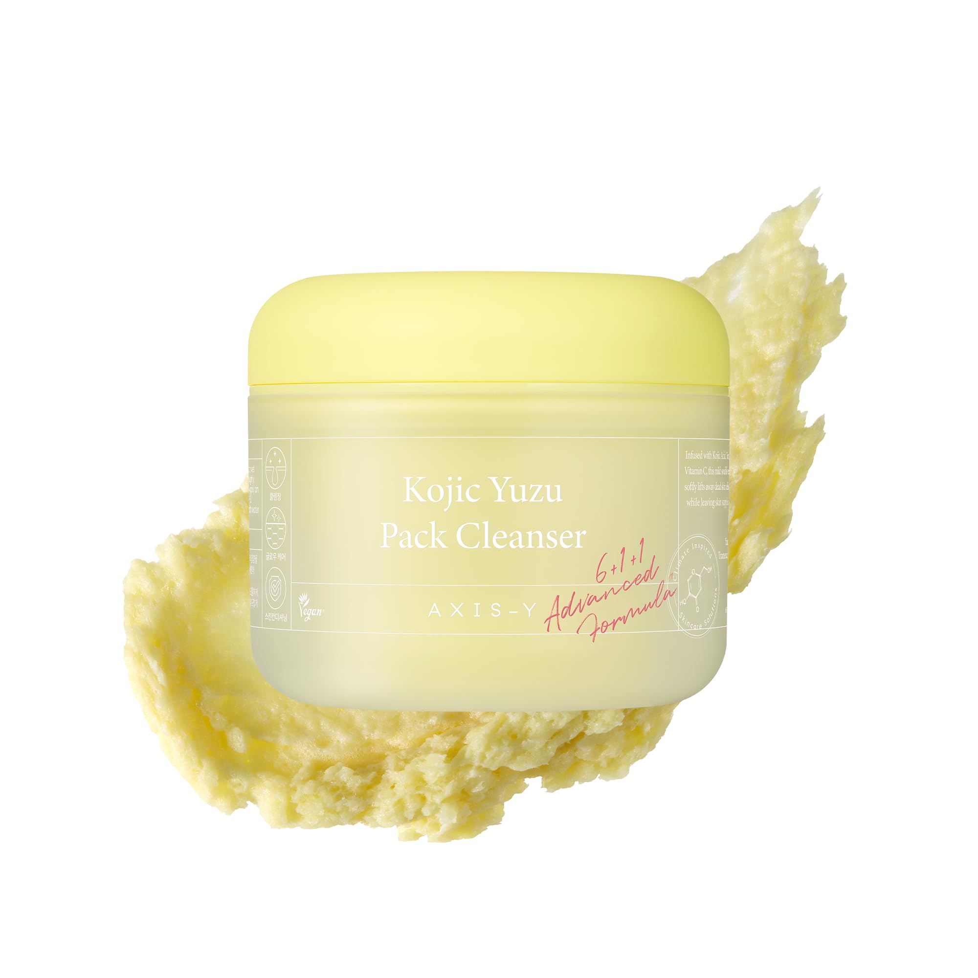 AXISY Kojic Yuzu Pack Cleanser  Face Wash & Exfoliating Mask, 2.11 oz.