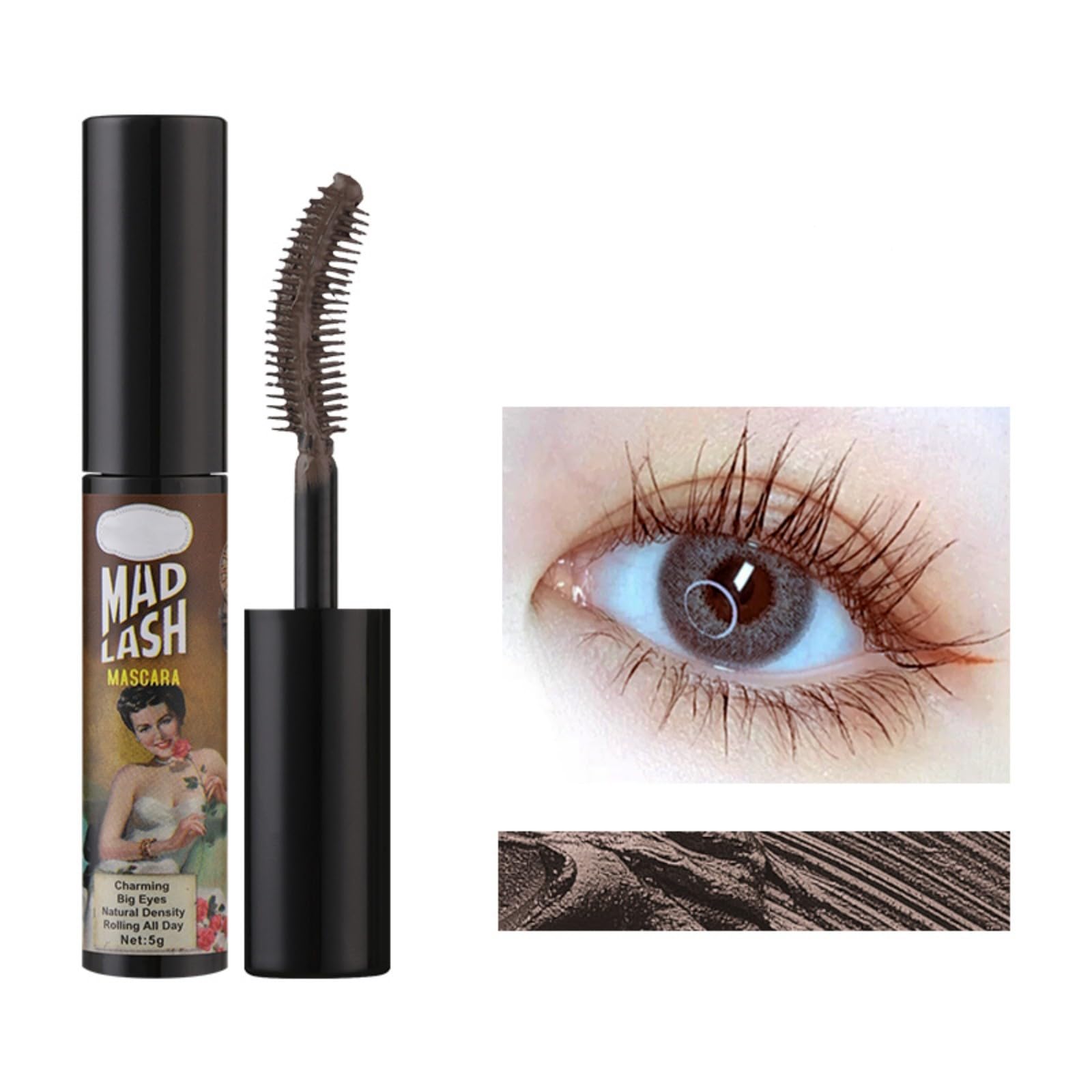 Brown Lash Colored Mascara Makeup Volumizing Volume Building Waterproof Sensational Washable Lengthening Natural Long-Lasting (B