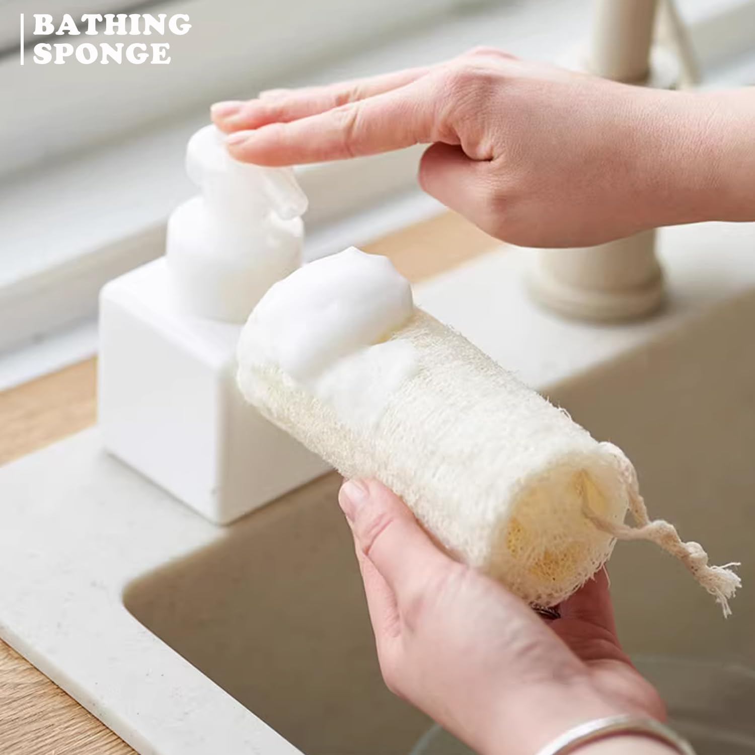 4'' Loofah Sponges Natural Organic Luffa Loofah Bath Sponge Exfoliating Shower Body Sponge Scrubber, Pack Of 6