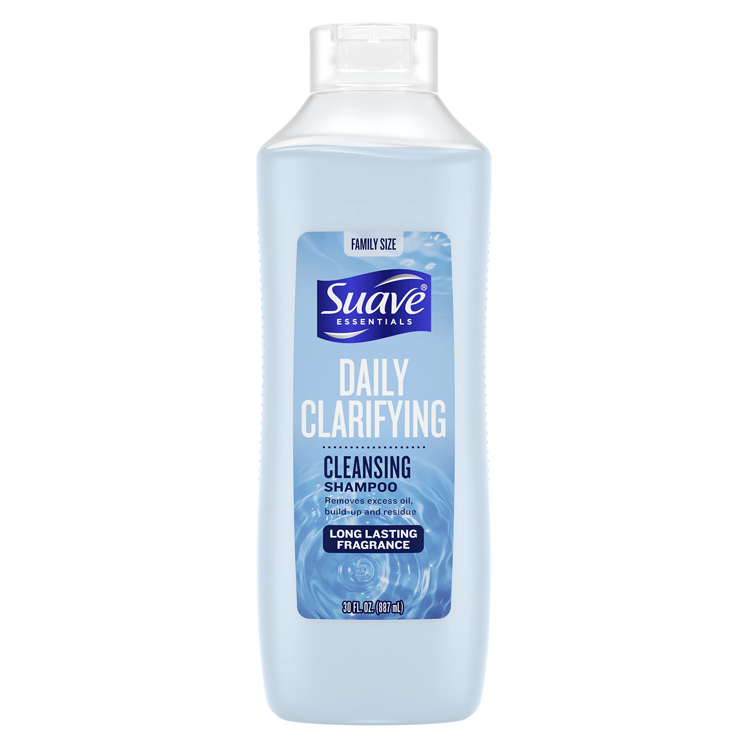 Suave Essentials Anti Residue Shampoo for Normal to Oily Hair Daily Clarifying Hair Shampoo with Deep Cleansers 30 oz
