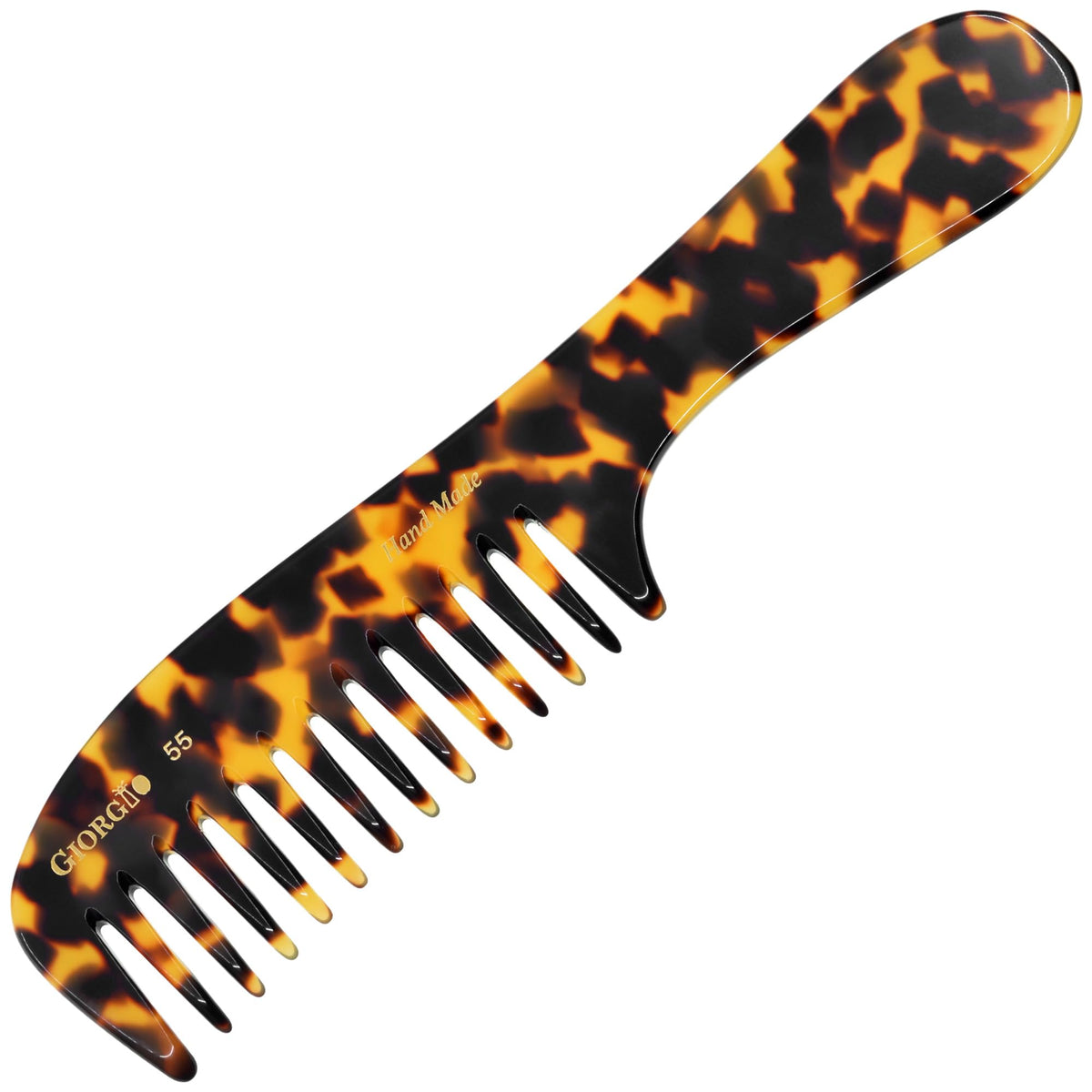 Giorgio G55 Wide Tooth Comb for Wet Hair, Hair Comb for Thin to Medium Hair Handmade Detangler Hair Comb, Hair Combs for Women a