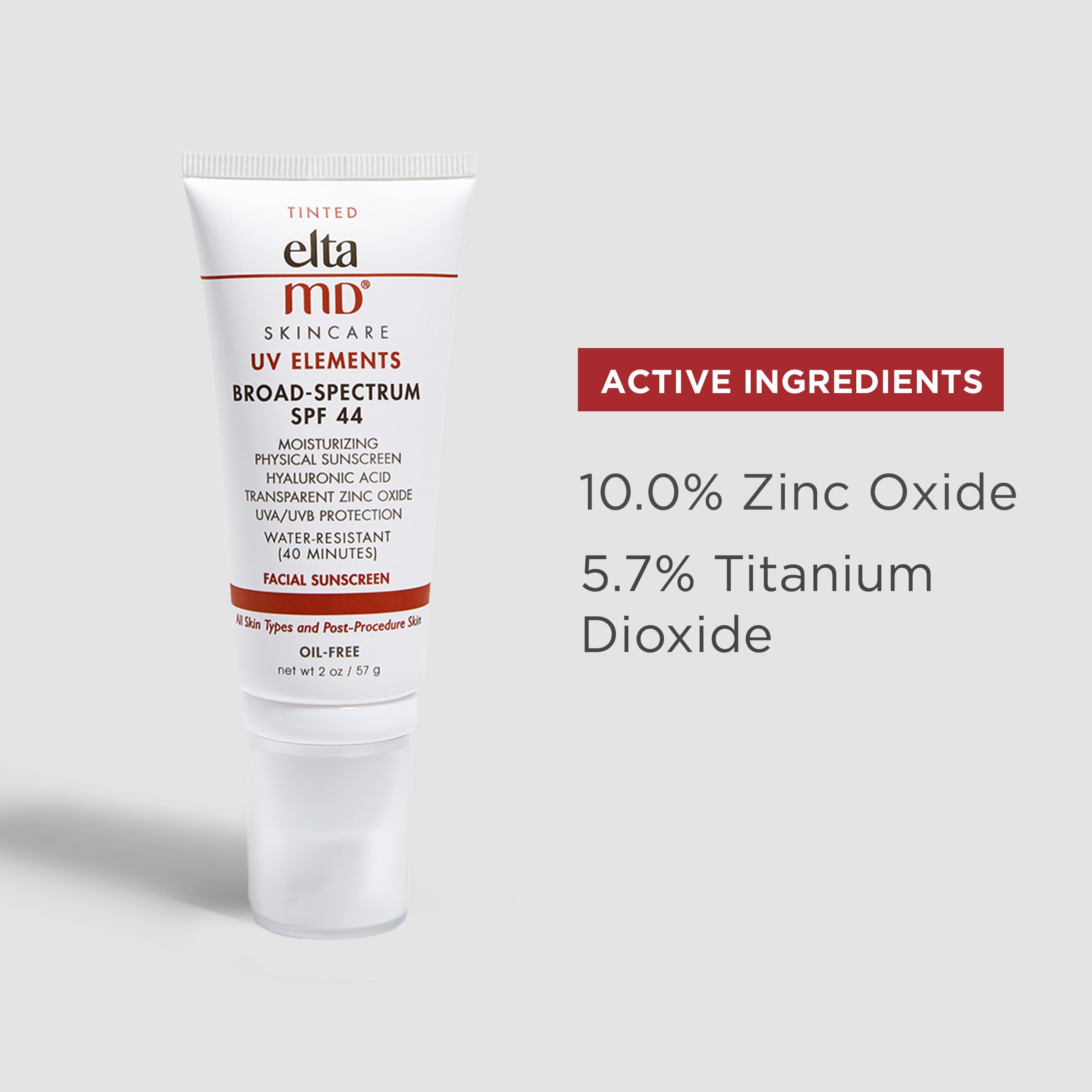 EltaMD UV Elements Tinted Moisturizer with Broad-Spectrum SPF 44, Mineral Face Sunscreen, Water-Resistant, Oil-Free, Face Moistu