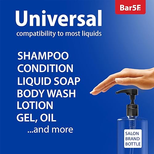 Bar5F N18S Dispensing Pump For Shampoo, Conditioner, Lotion, Etc,. Fits 1'' Inch Bottle Necks, Pack Of 2