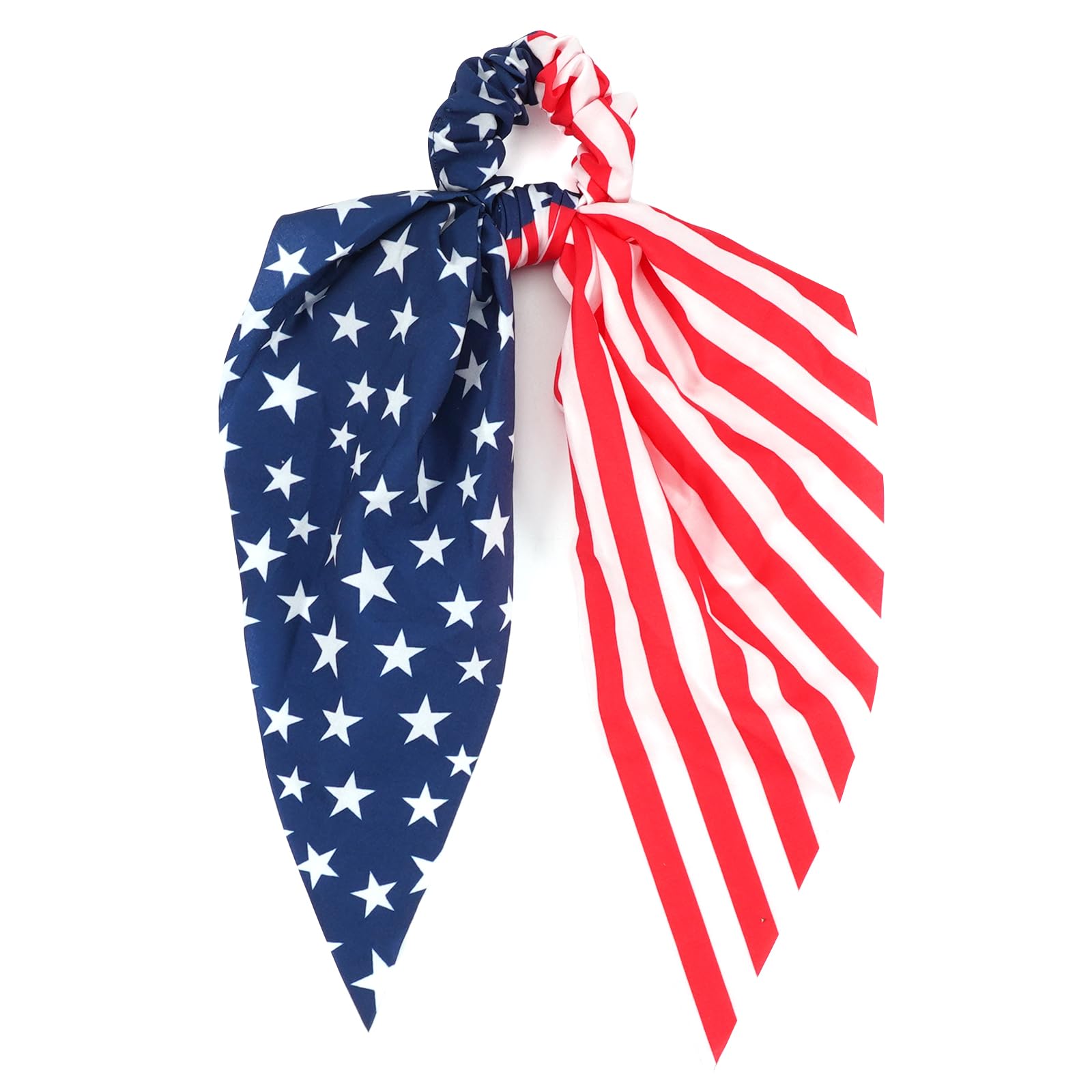 4th of July Ribbon Hair Ties for Woman Girls American USA Flag Hair Tie Red White and Blue Hair Scrunchies Elastic Patriotic Sta