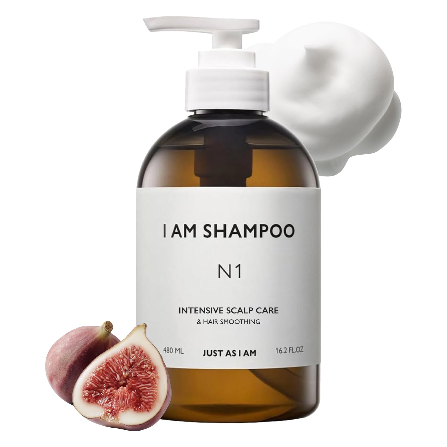 JUST AS I AM Shampoo N1, 16.2 fl oz, Scalp Cleansing Shampoo