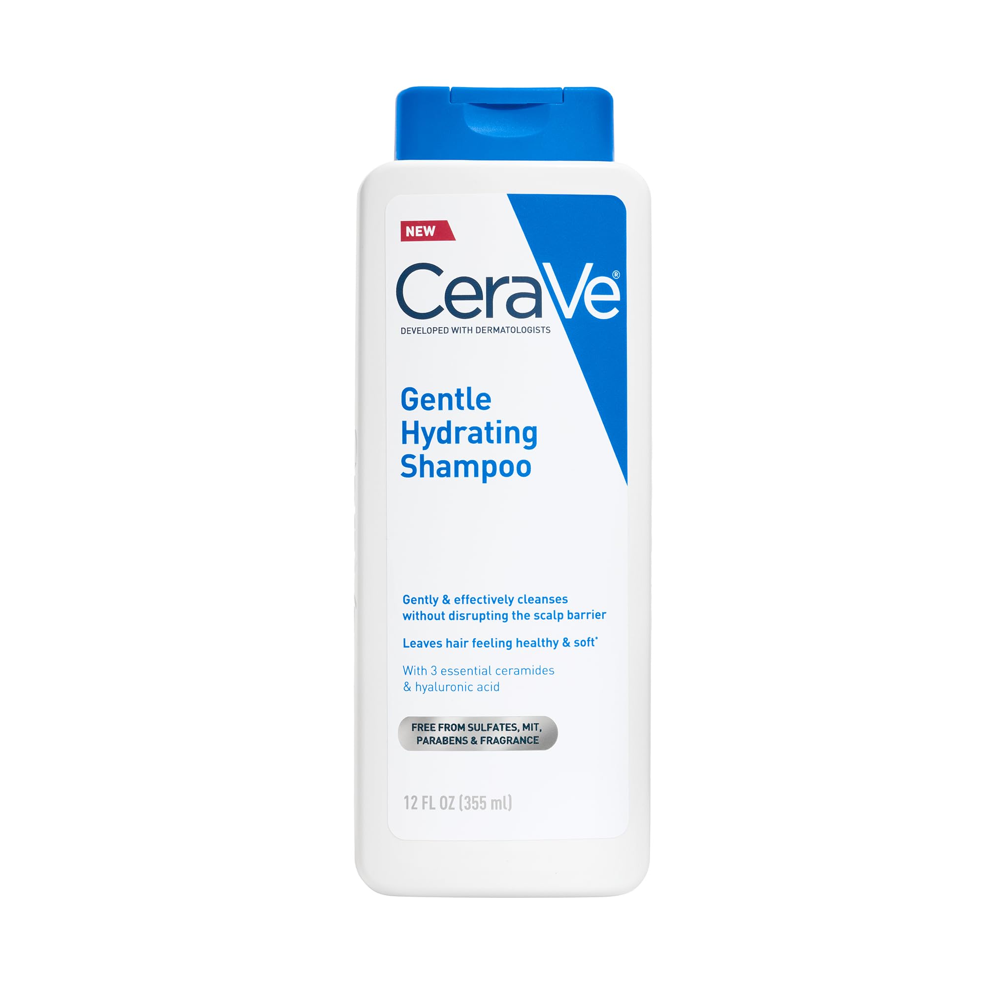 CeraVe Gentle Hydrating Shampoo, With Ceramides, Niacinamide & Hyaluronic Acid For Soft, Healthy Looking Hair & Scalp, Sulfate F