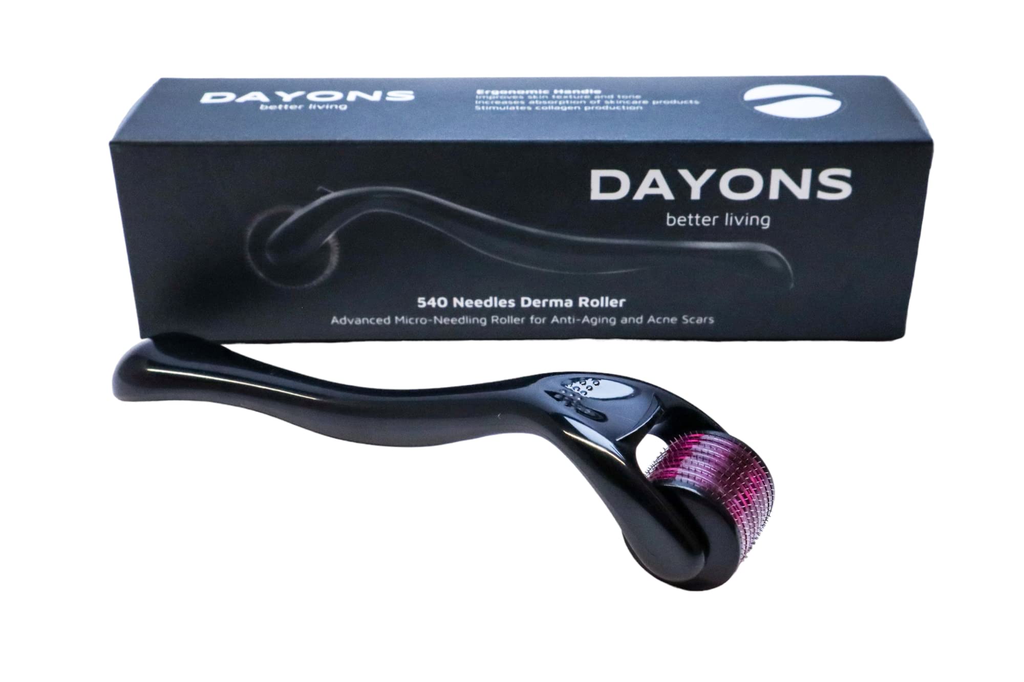 Dayons 0.5Mm Derma Roller For Hair Growth, Beard Growth & Face Skin Care - Microneedling Roller For Hair Regrowth, Acne Scars & 