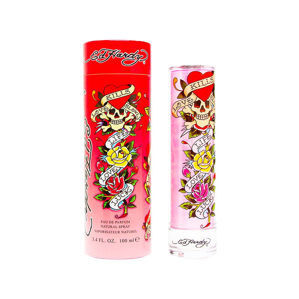 Christian Audigier Ed Hardy Perfume For Women, Eau De Parfum Spray With Warm Amber Notes, 3.4 Ounce
