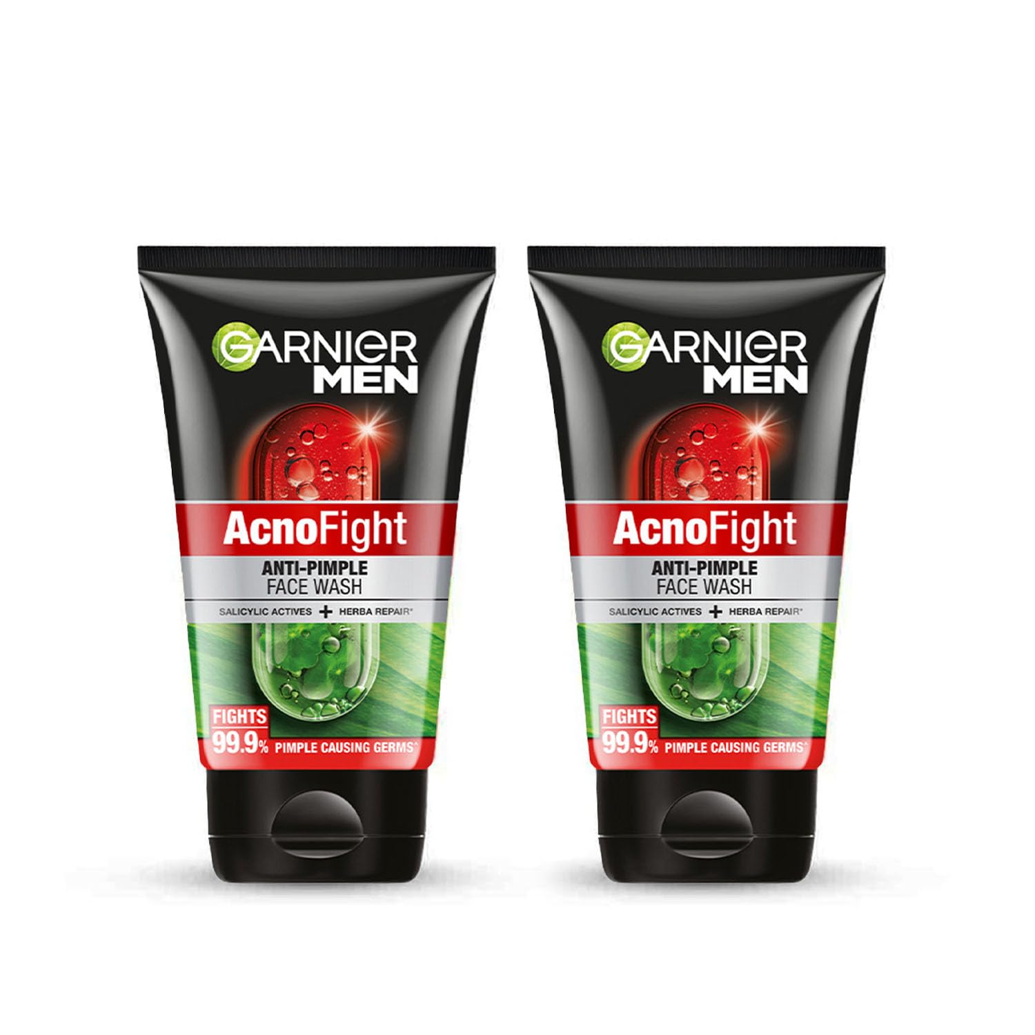 Garnier Men, Anti-Pimple Face Wash, Repairs Skin & Balances Oils, Acnofight, 100 G (Pack Of 2)