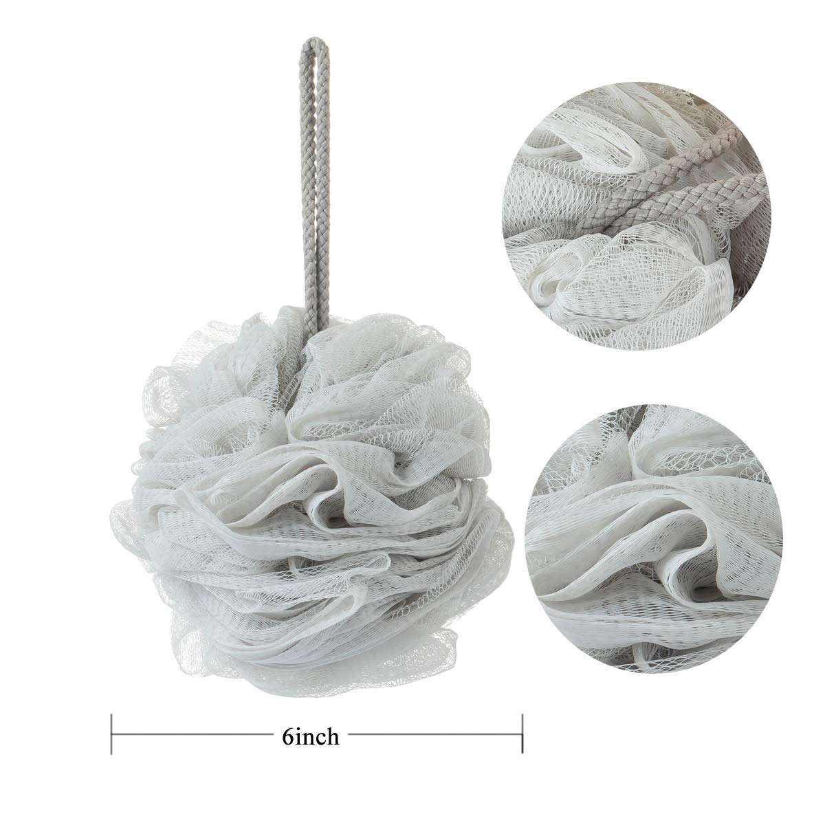 Kakooi Bath Sponges, Shower Loofah For Body Exfoliation(1 Pcs, Gray)