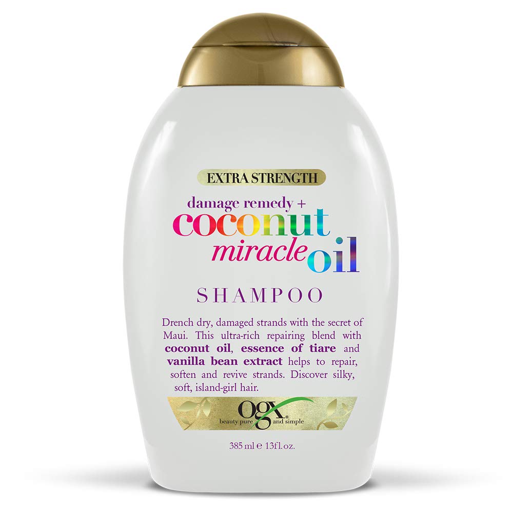 Ogx Shampoo Coconut Miracle Oil 13 Ounce X-Strength (385Ml) (2 Pack)