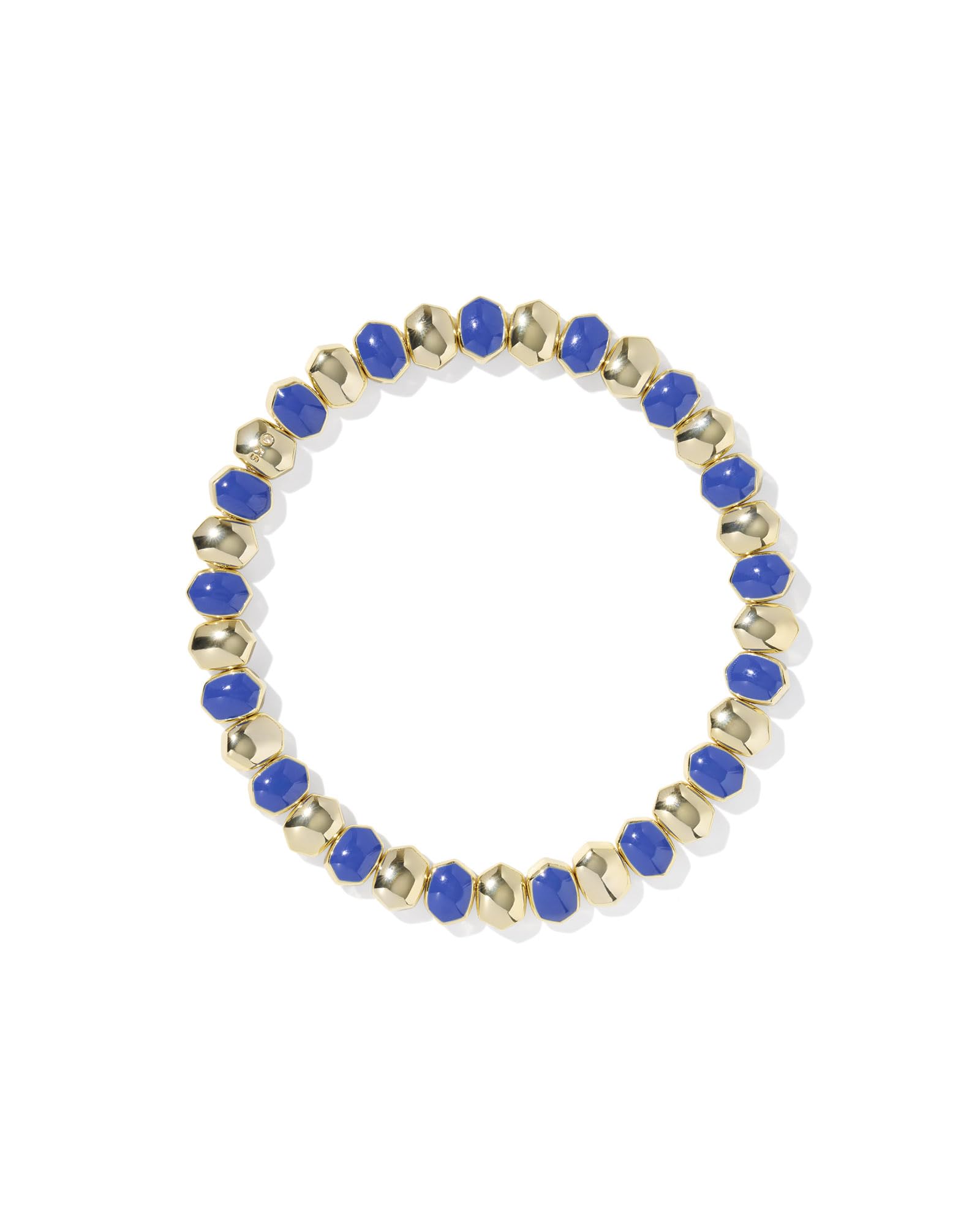Kendra Scott Daphne Enamel Stretch Bracelet, 14K Gold-Plated Brass, Fashion Jewelry for Women, Blue Enamel