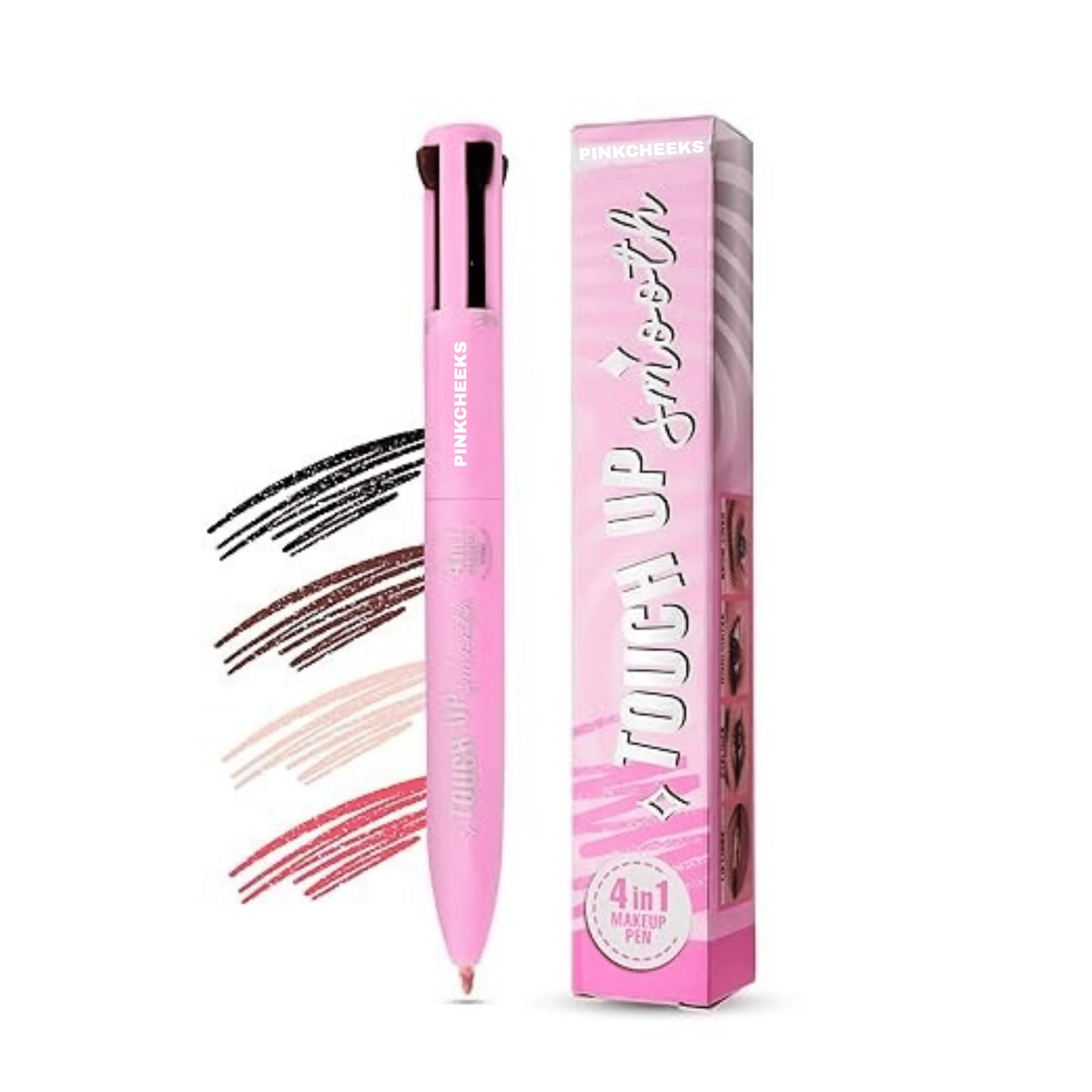4In1 Makeup Pen  Eyeliner, Lip Liner, Brow Definer & Highlighter | Waterproof & SmudgeProof Korean Beauty MultiTool | Quick