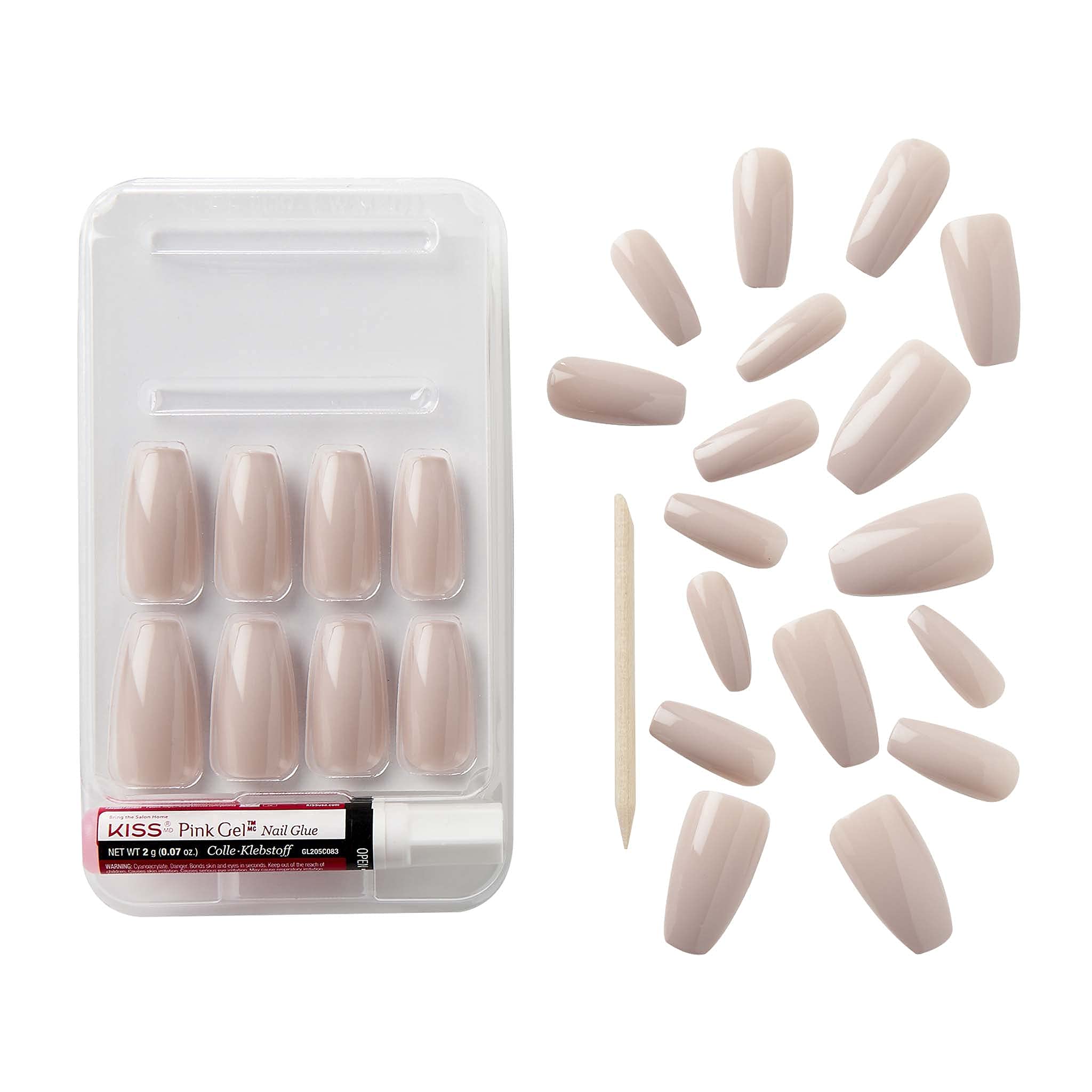 Gold Finger Full Cover Nails Press On 24 Nails Long Length