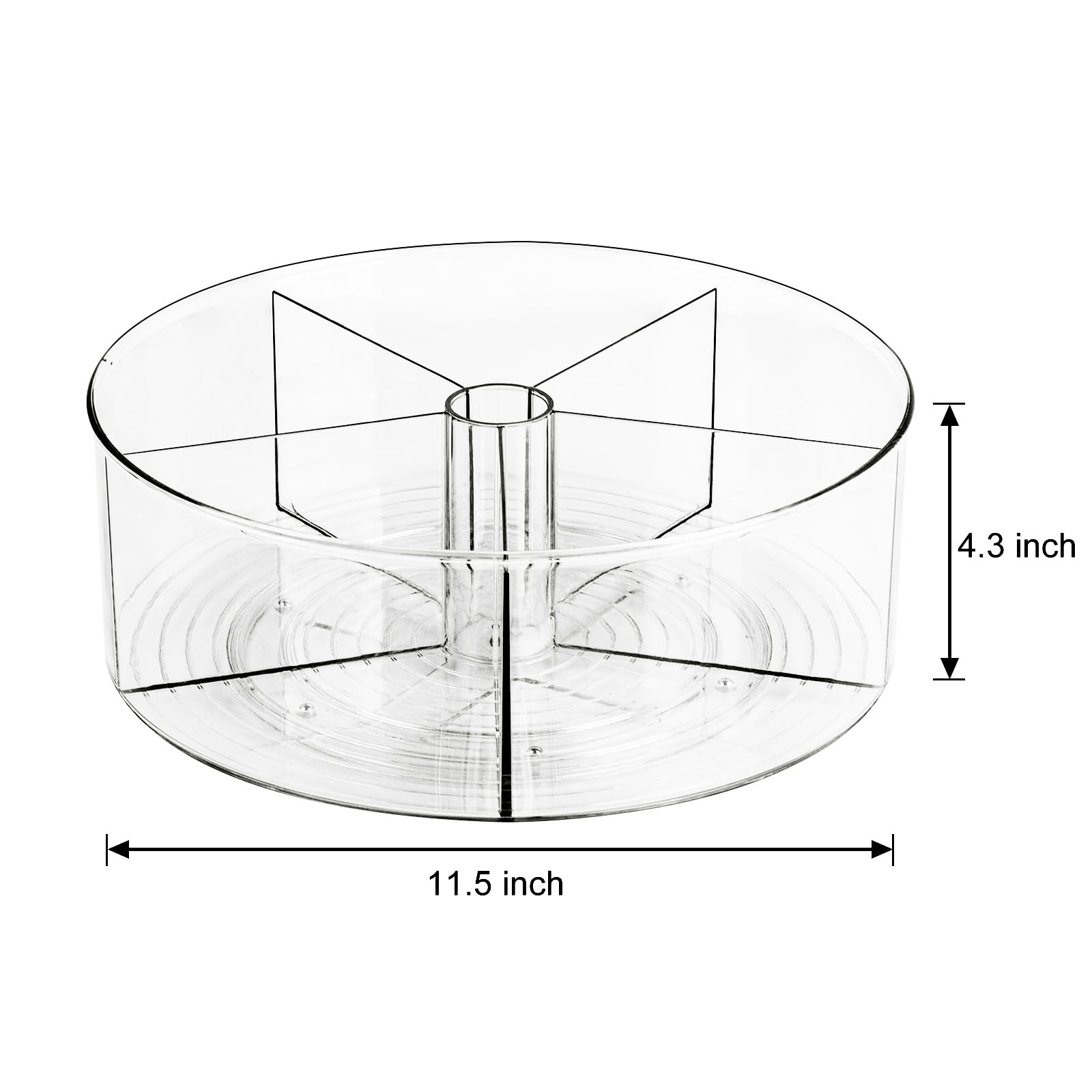 360 Rotating Makeup Organizer 11.5'' Clear Turntable Lazy Susan Organizer For Vanity, Bathroom Counter, Pantry, Cabinet, Spinnin