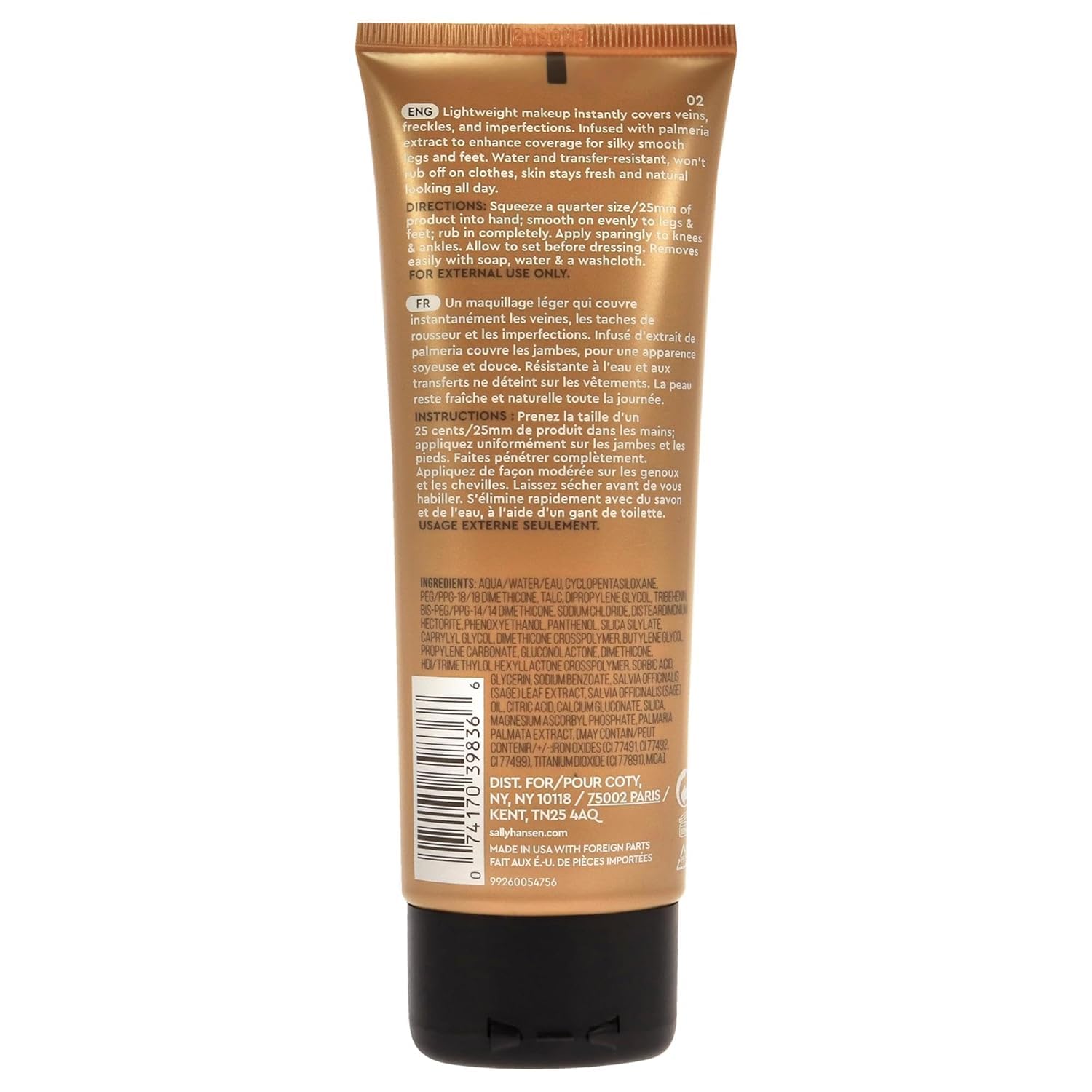 Sally Hansen Airbrush Legs, Leg Makeup, Medium, Easy Application, Flawless Looking Legs, Water Resistant, Transfer Proof Lotion