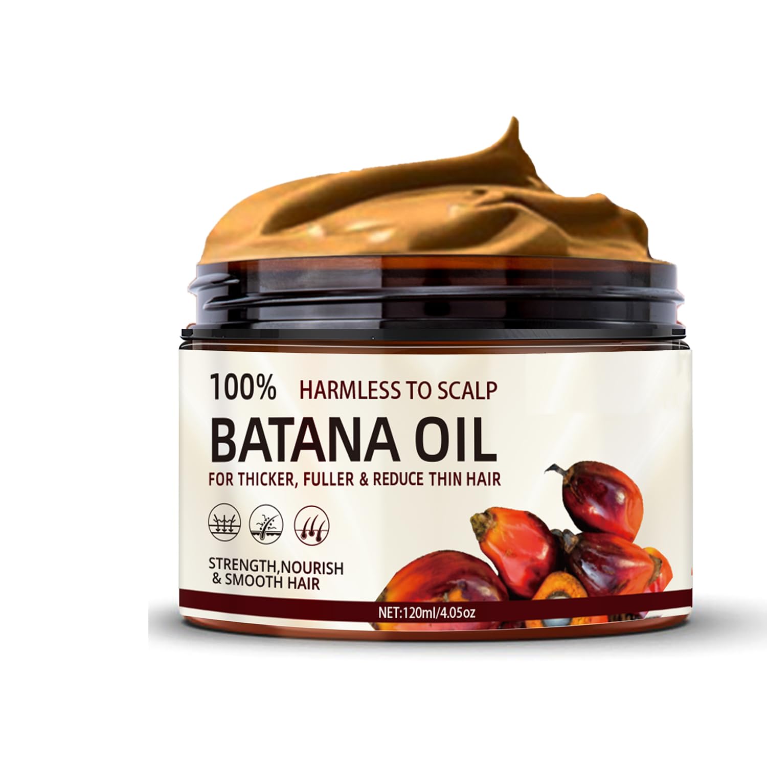 Organic Raw Batana Oil for Hair Growth: 100% Pure  Dr. Sebi Batana Oil from Honduras Unrefined Promotes Hair thickness for Men 