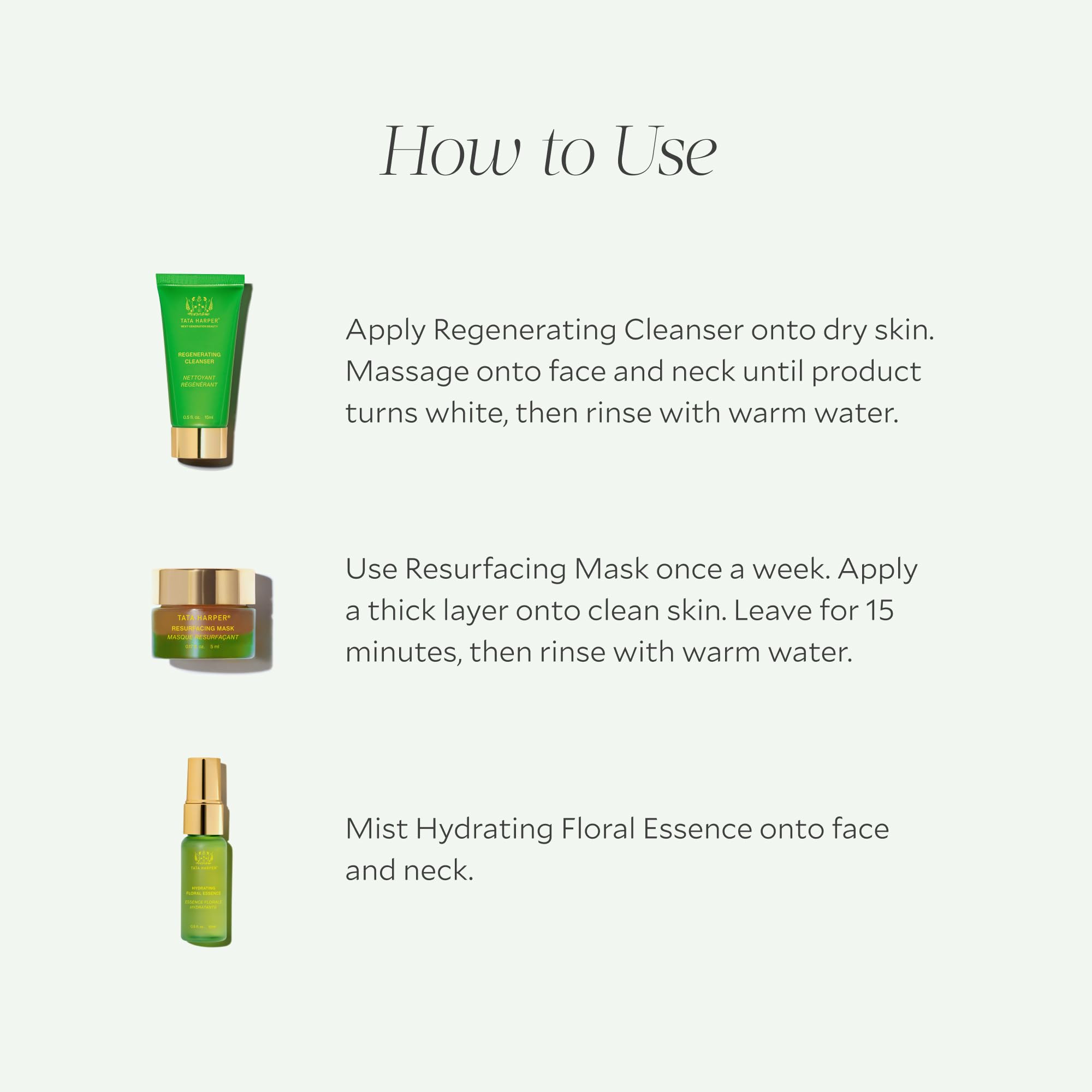 Tata Harper Daily Essentials Set | 7-step Routine for Trial & Travel