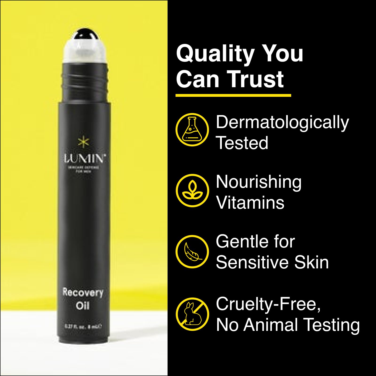 Lumin - Recovery Oil - Hydrate and Repair Dry Damaged Skin Use for Flights and Long Days, A face Oil Stick with Squalane & Argan