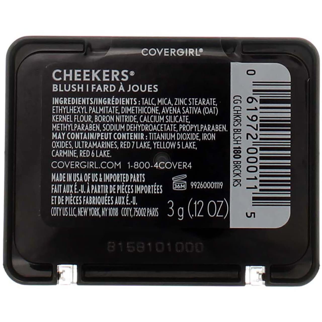 Covergirl Cheekers Blendable Powder Blush Brick Rose.12 Oz (Packaging May Vary)