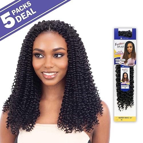 Multi Pack Deals! Freetress Crochet Braids Water Wave 14'' (5-Pack, 613)