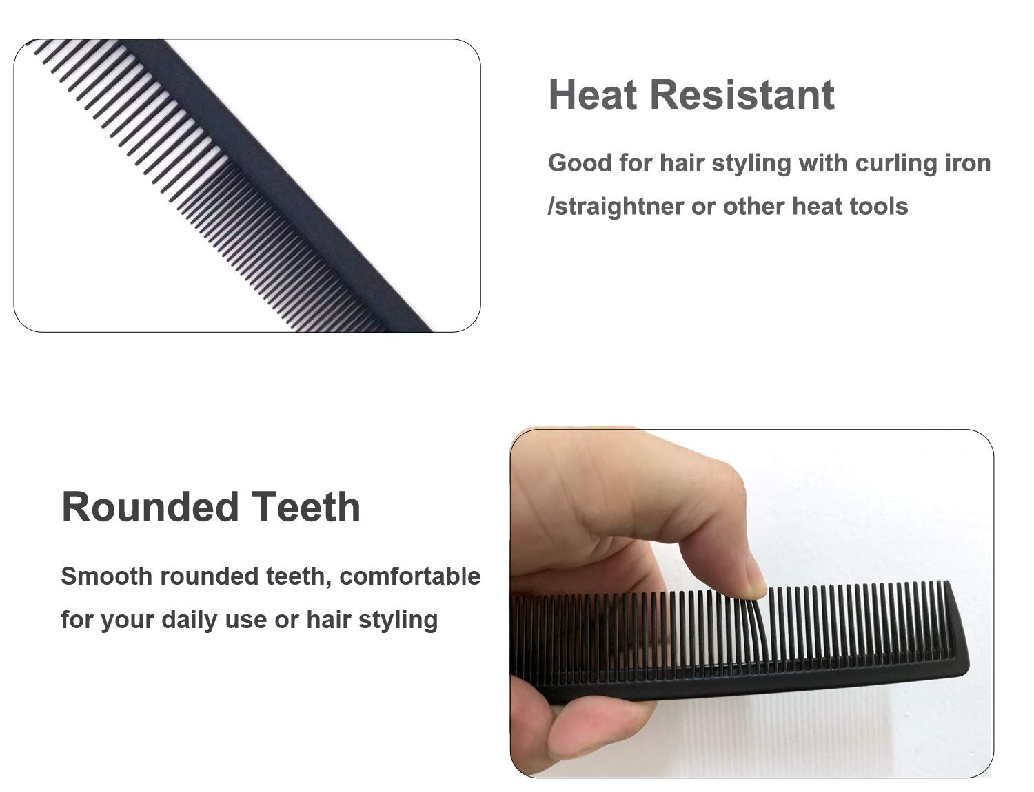 Aft90 Carbon Fiber Cutting Comb, Professional 8.15