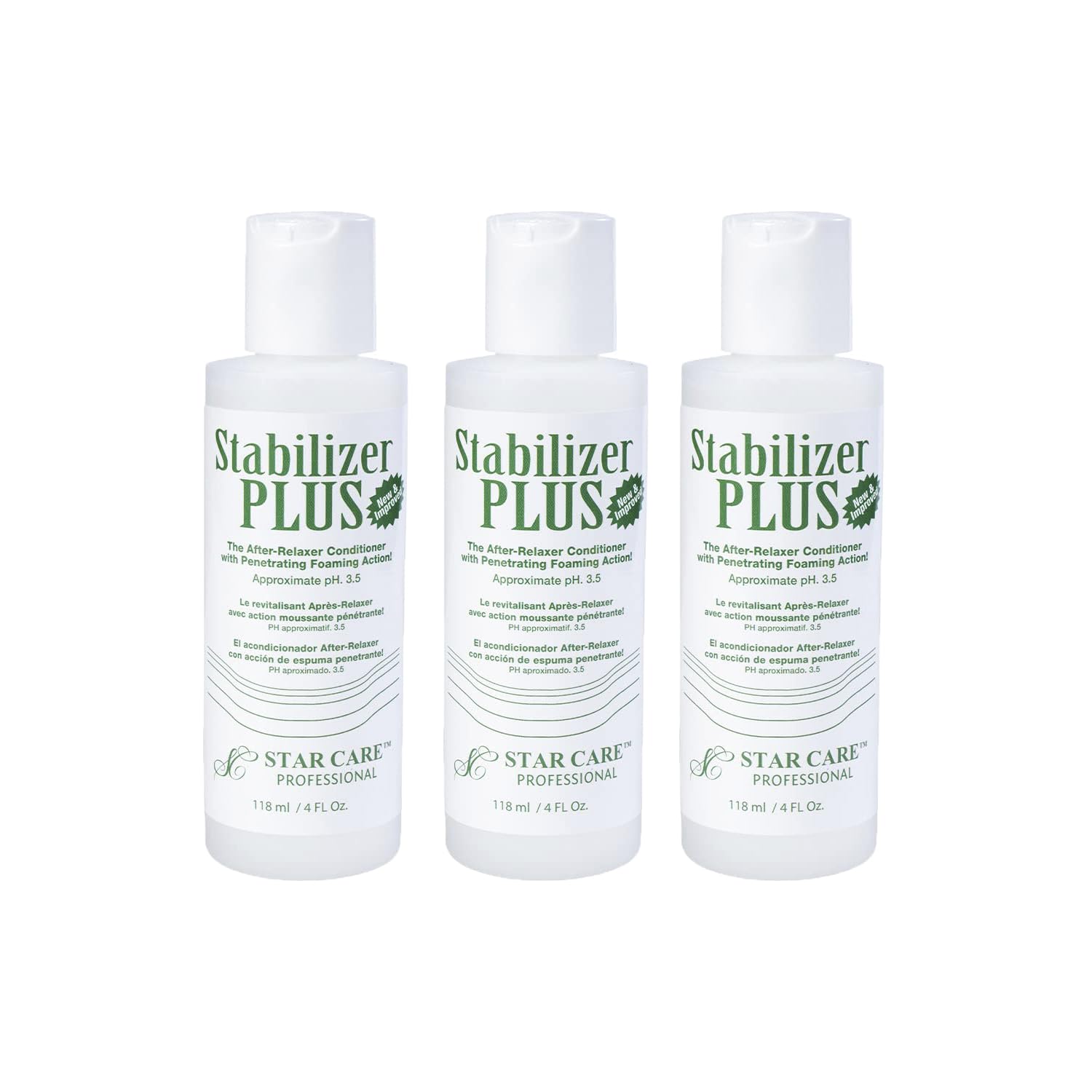STAR CARE Stabilizer Plus The After-Relaxer Conditioner With Penetrating Foaming Action Approximate pH. 3.5 (4 Fl Oz (Pack of 3)