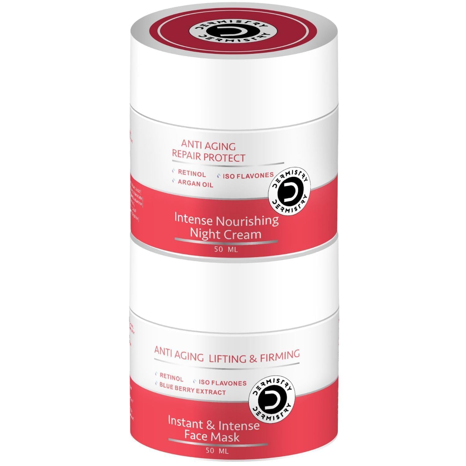 Dermistry Instant Skin Lifting Firming Tightening Retinol Collagen Boost Day Night Anti Aging Face Pack Mask & Night Cream For A