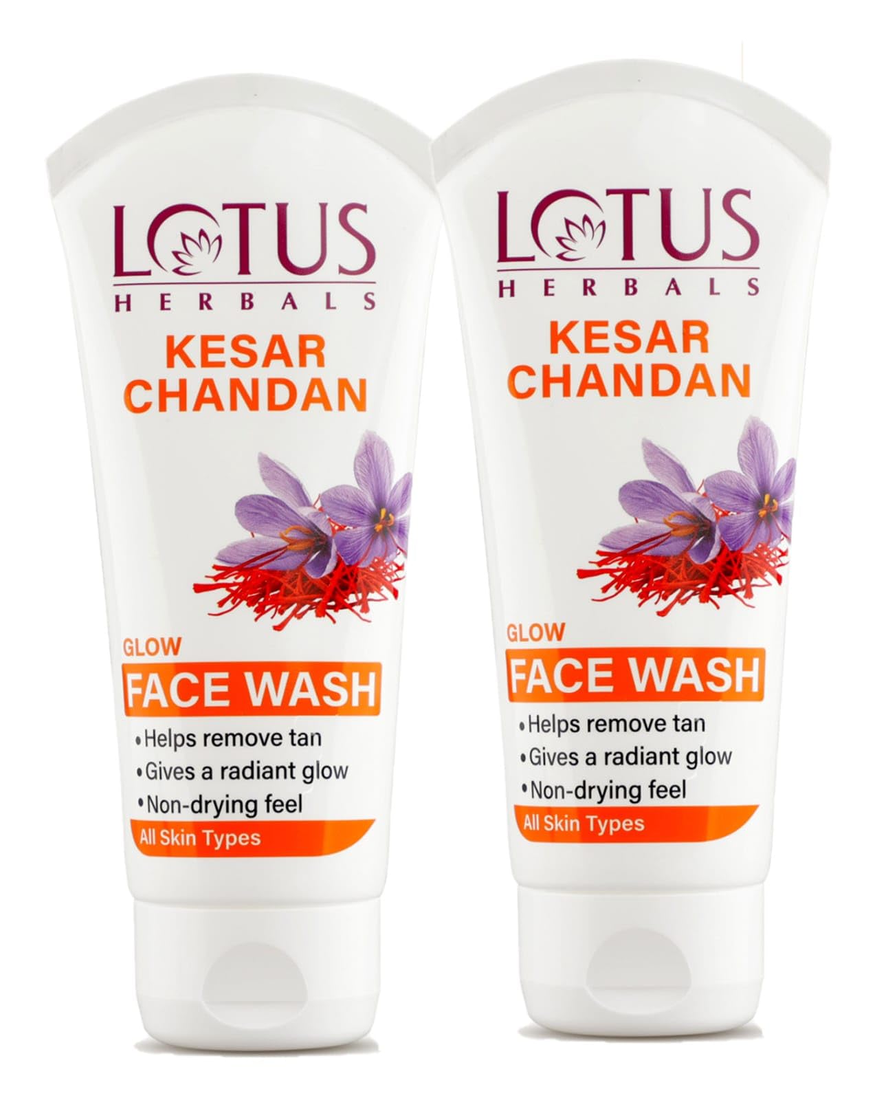 Lotus Herbals Kesar & Chandan Glow Face Wash 50Ml (Pack Of 2)