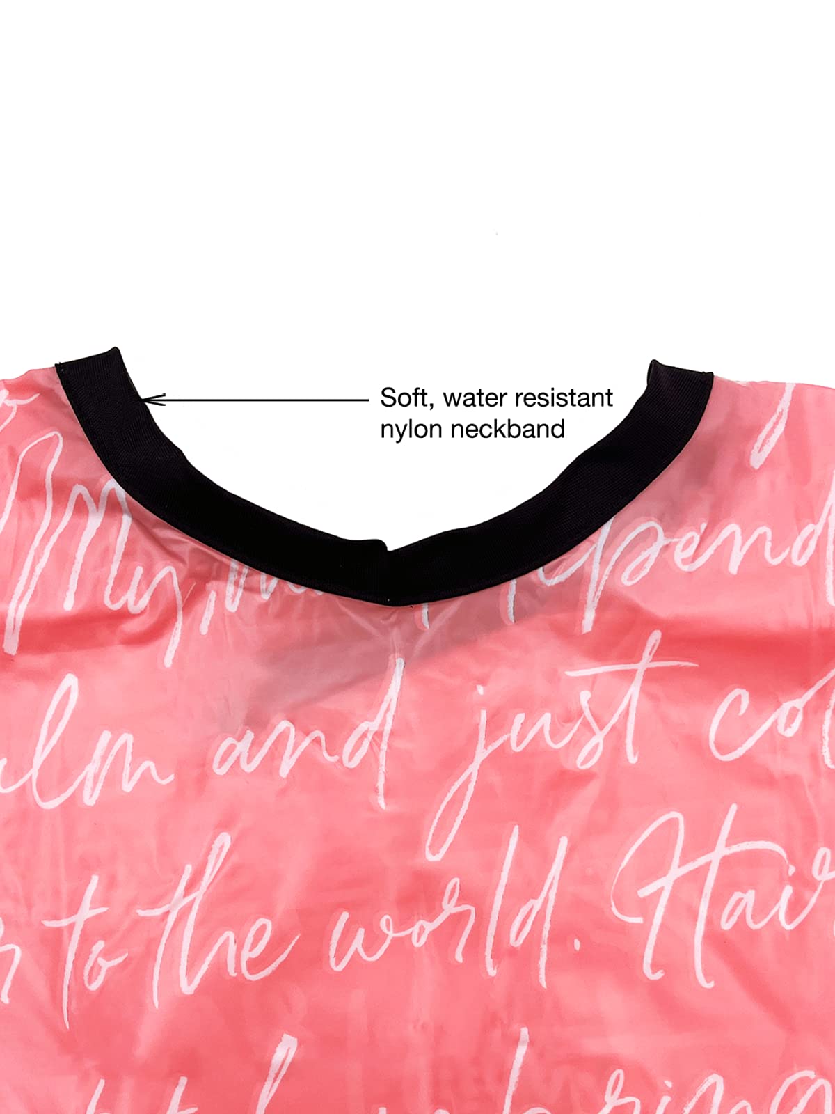 Betty Dain Hair Stylist Shampoo Cape, Waterproof & Stain Resistant Vinyl, Soft Nylon Neckband, Durable & Reusable Client Cover,