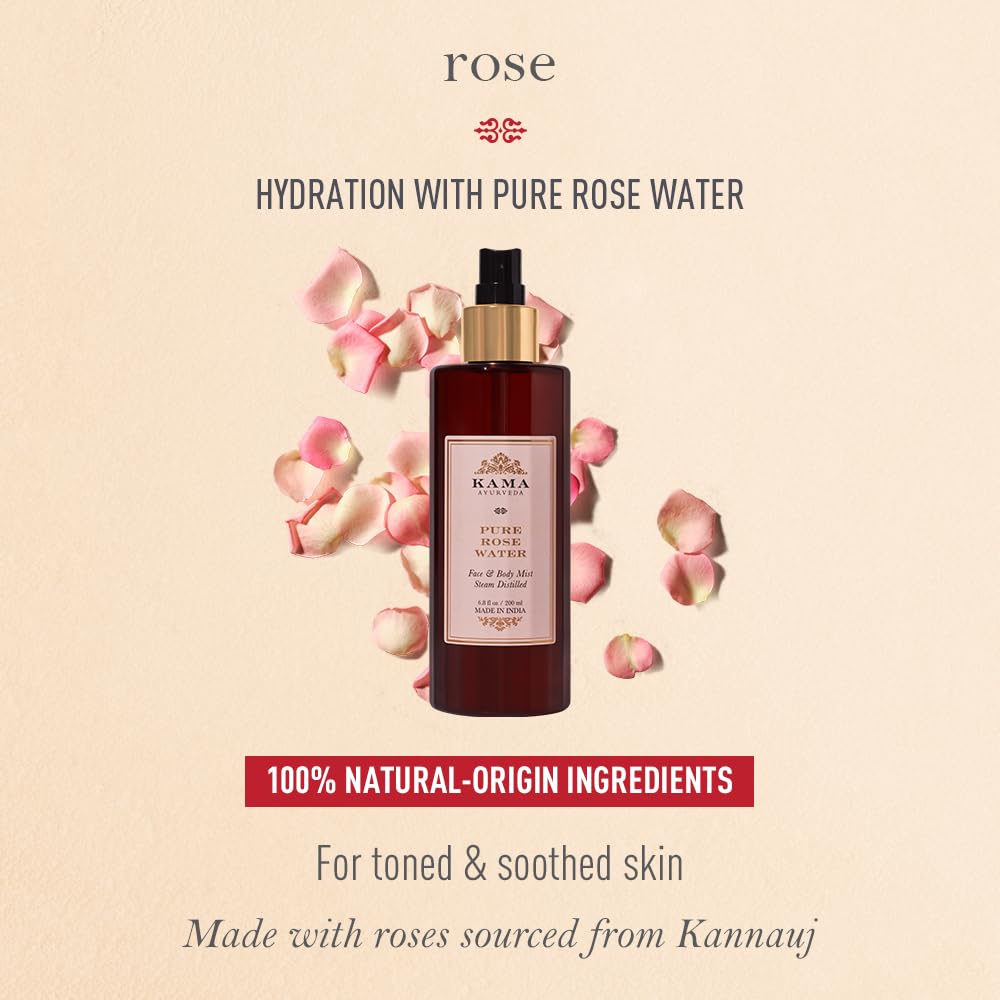 Kama Ayurveda Pure Rose Water Face And Body Mist, 200Ml