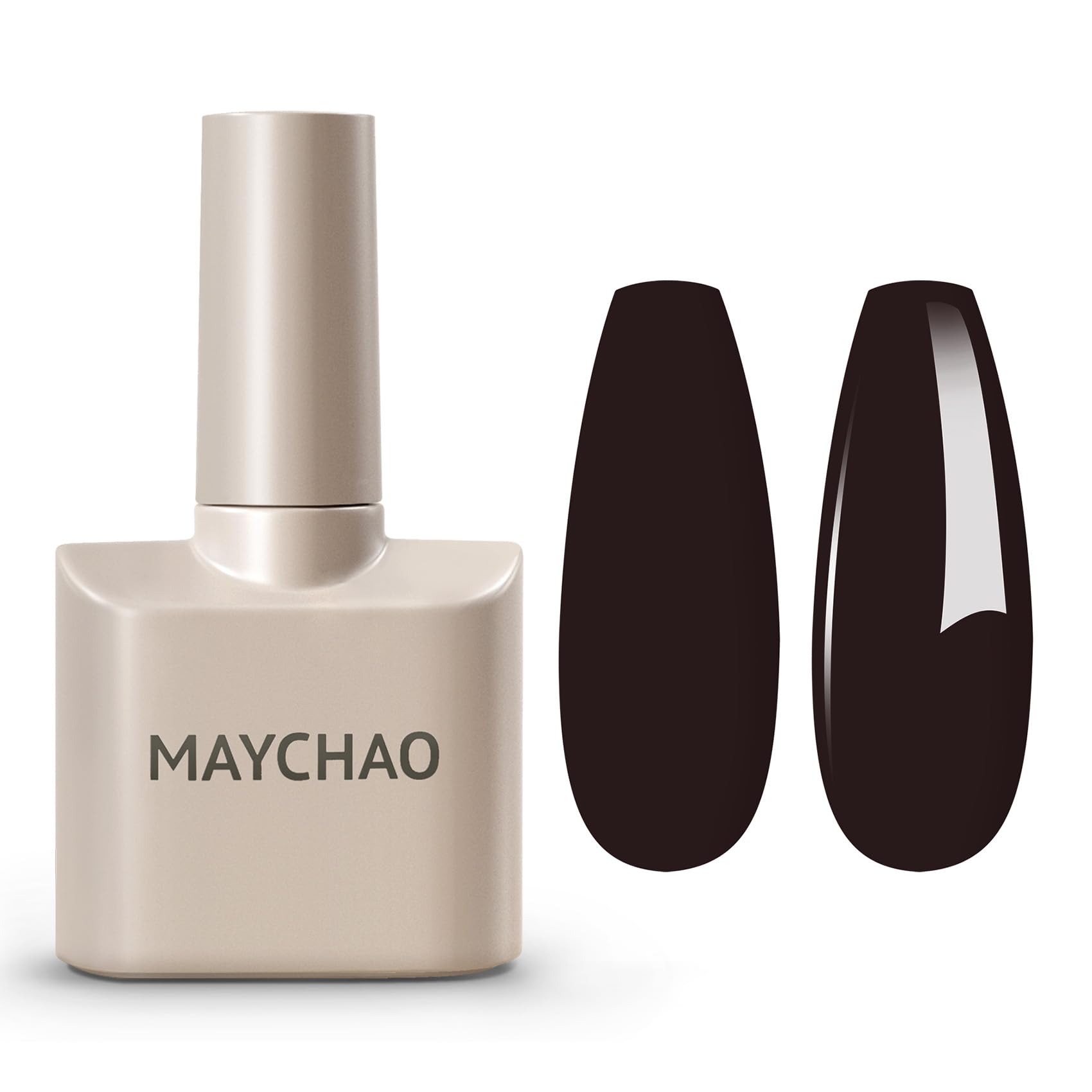 MAYCHAO 15ML Gel Nail Polish 1Pc Dark Brown Gel Polish Soak Off UV LED Nail Polish Nail Art Starter Manicure Salon DIY at Home, 