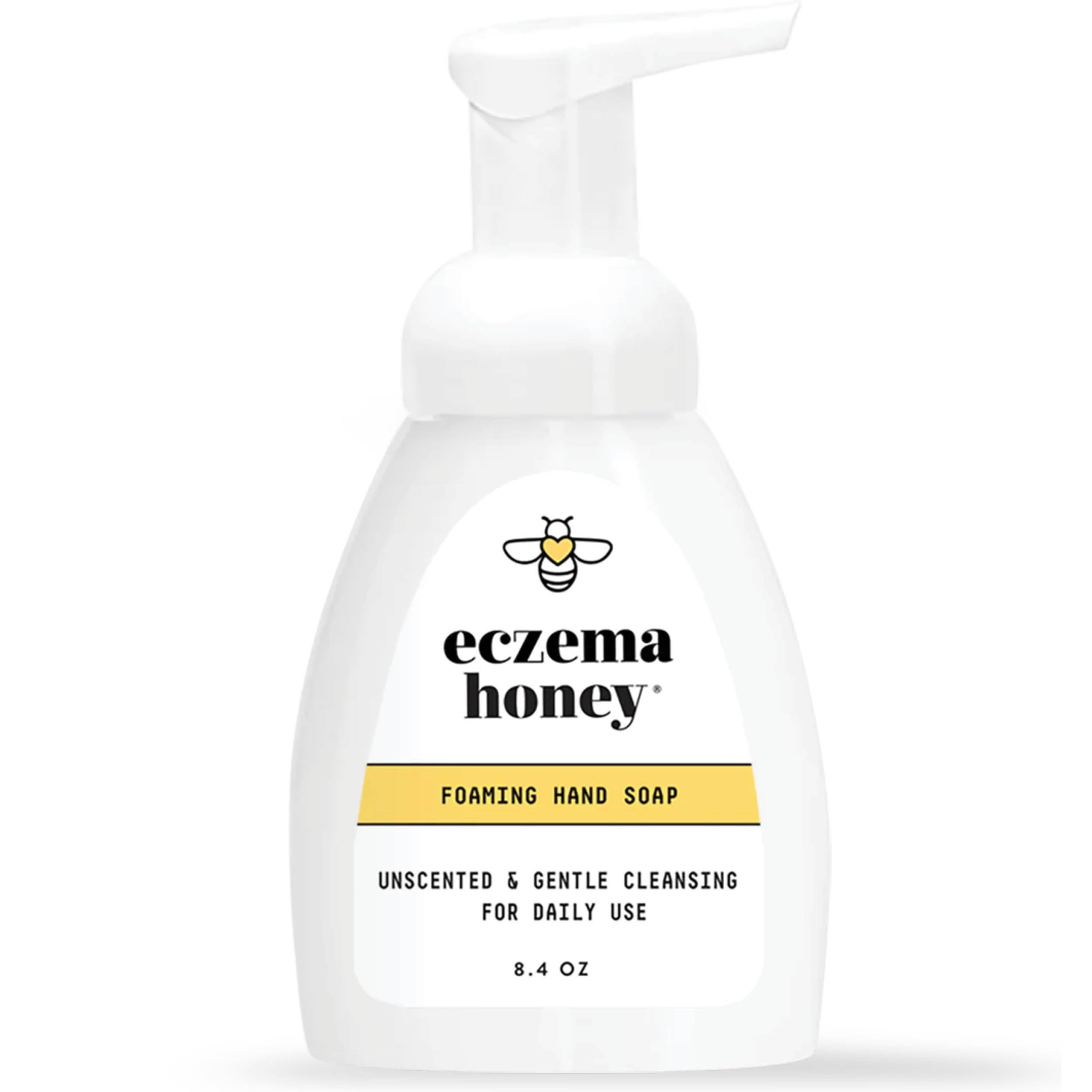 Eczema Honey Gentle Foaming Hand Soap - Gentle Cleanser For Dry Hands - Non-Toxic Unscented Hand Soap - Natural Hand Cleaner For