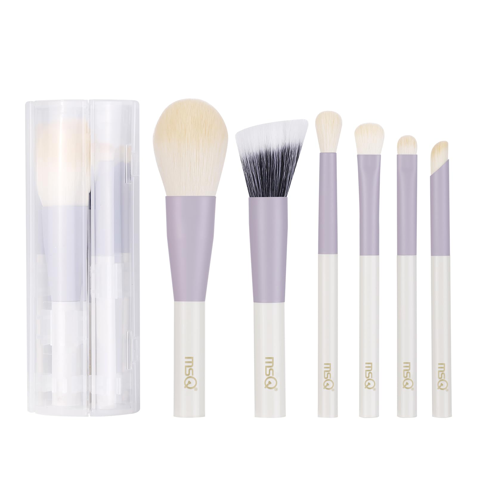 MSQ Make Up Brushes 6PCS Makeup Brush Set Premium Synthetic Powder Brush Blending Brush Eyeshadow Brushes Concealer Brush Stippl