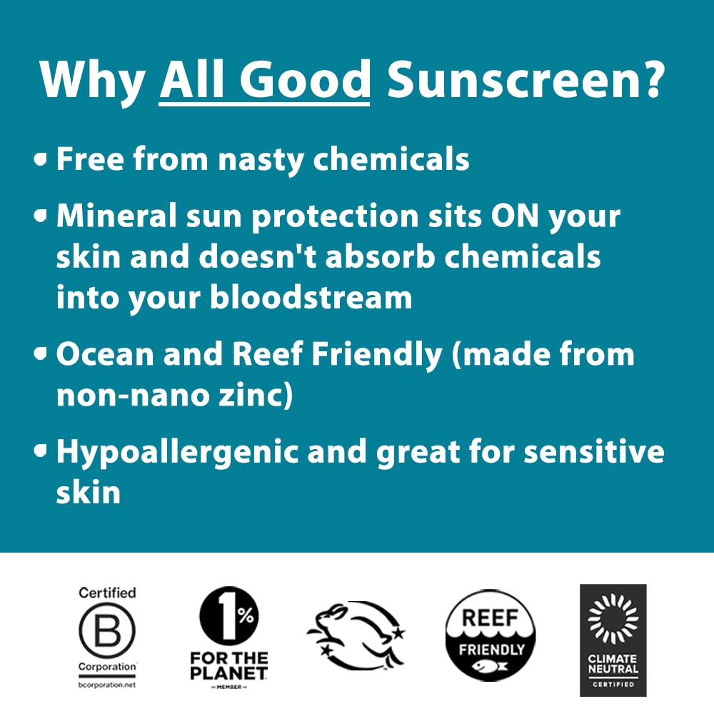 All Good Baby & Kids Sunscreen Spray - UVA/UVB Broad Spectrum, SPF 30, Zinc Oxide, Coral Reef Friendly, Water Resistant, Calendu