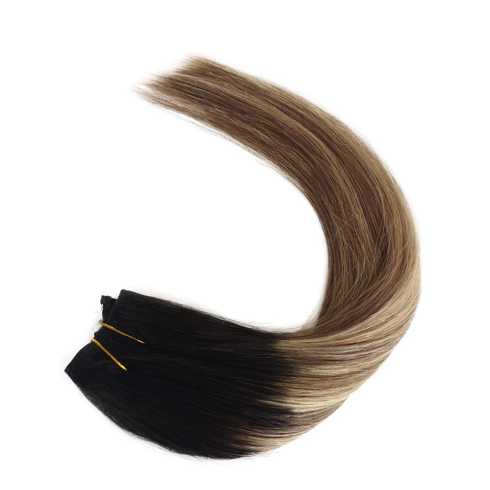 Halos Hair Extension Real Human Hair Dark Brown Balayage Blonde Halos Remy Human Hair Extensions Ombre Colored Invisible Wire Ha