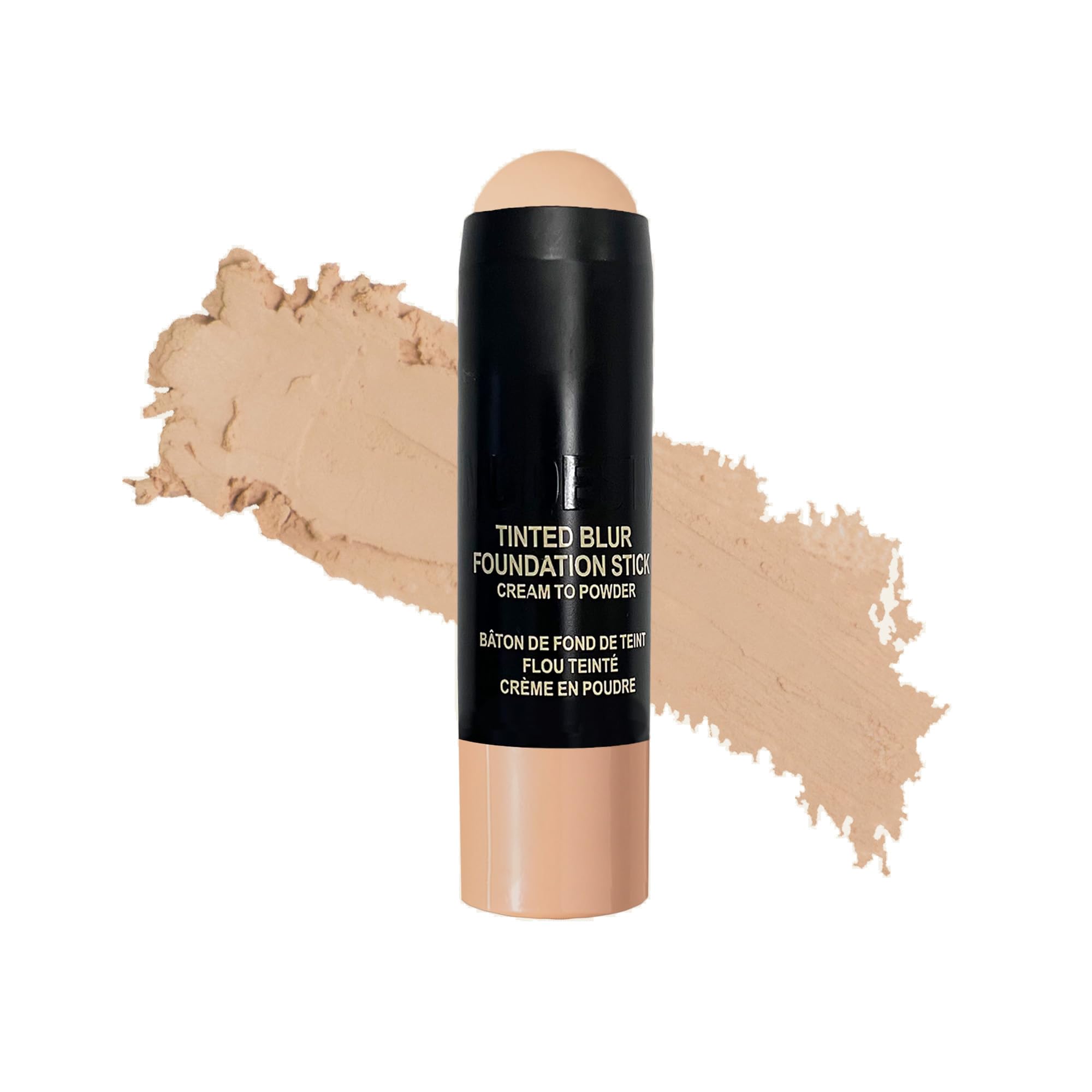 Nudestix Nudies Tinted Blur Foundation Stick, Matte Cream Powder Multitask Makeup to Tint, Blur, Blot Skin and Sculpt Face, Ligh