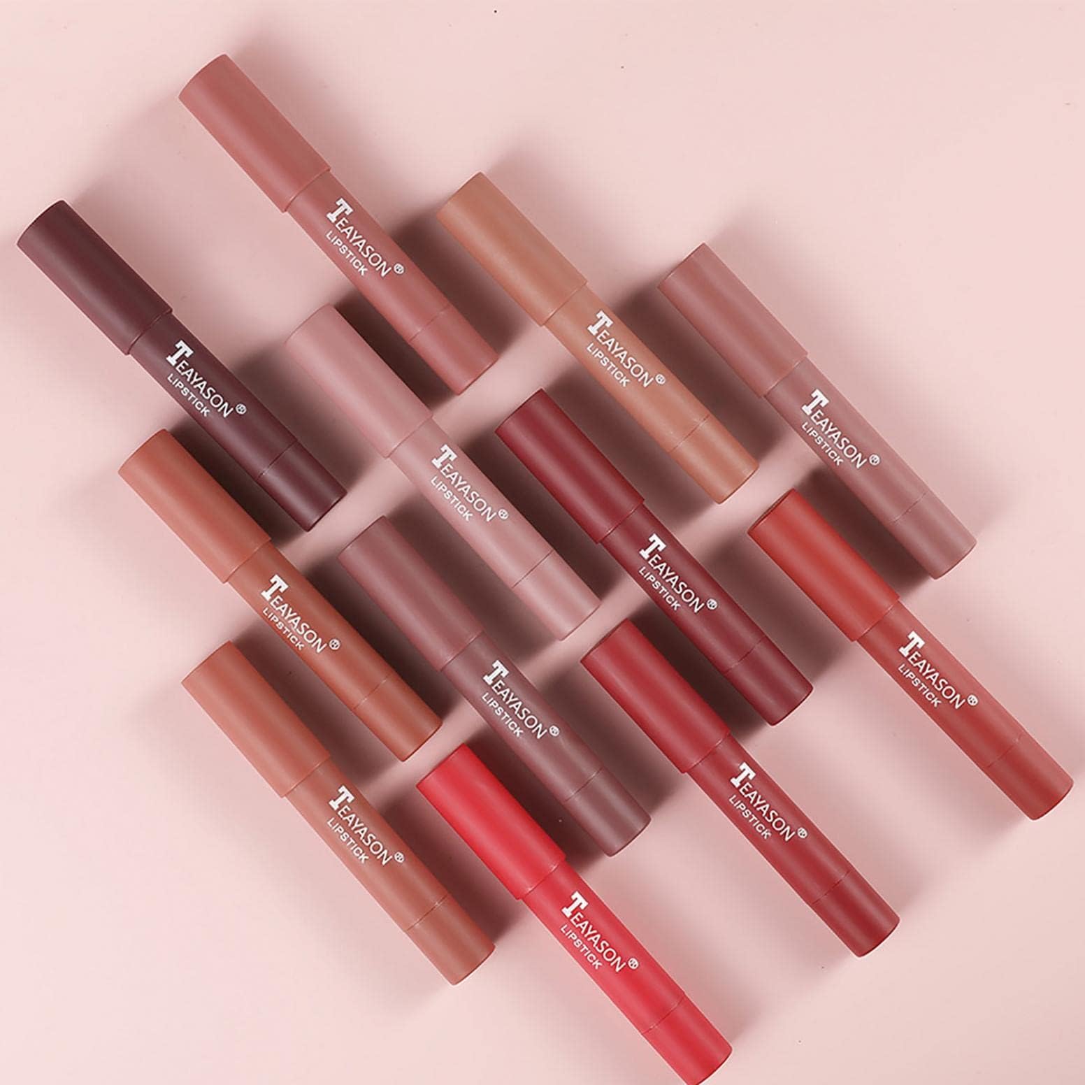 Agrifilm Matte Velvet Lipstick Lip Crayon Nourishing Non-Stick Cup Lip Stain Lip Gloss,Long-Lasting Waterproof Lip Stick Lip Mak
