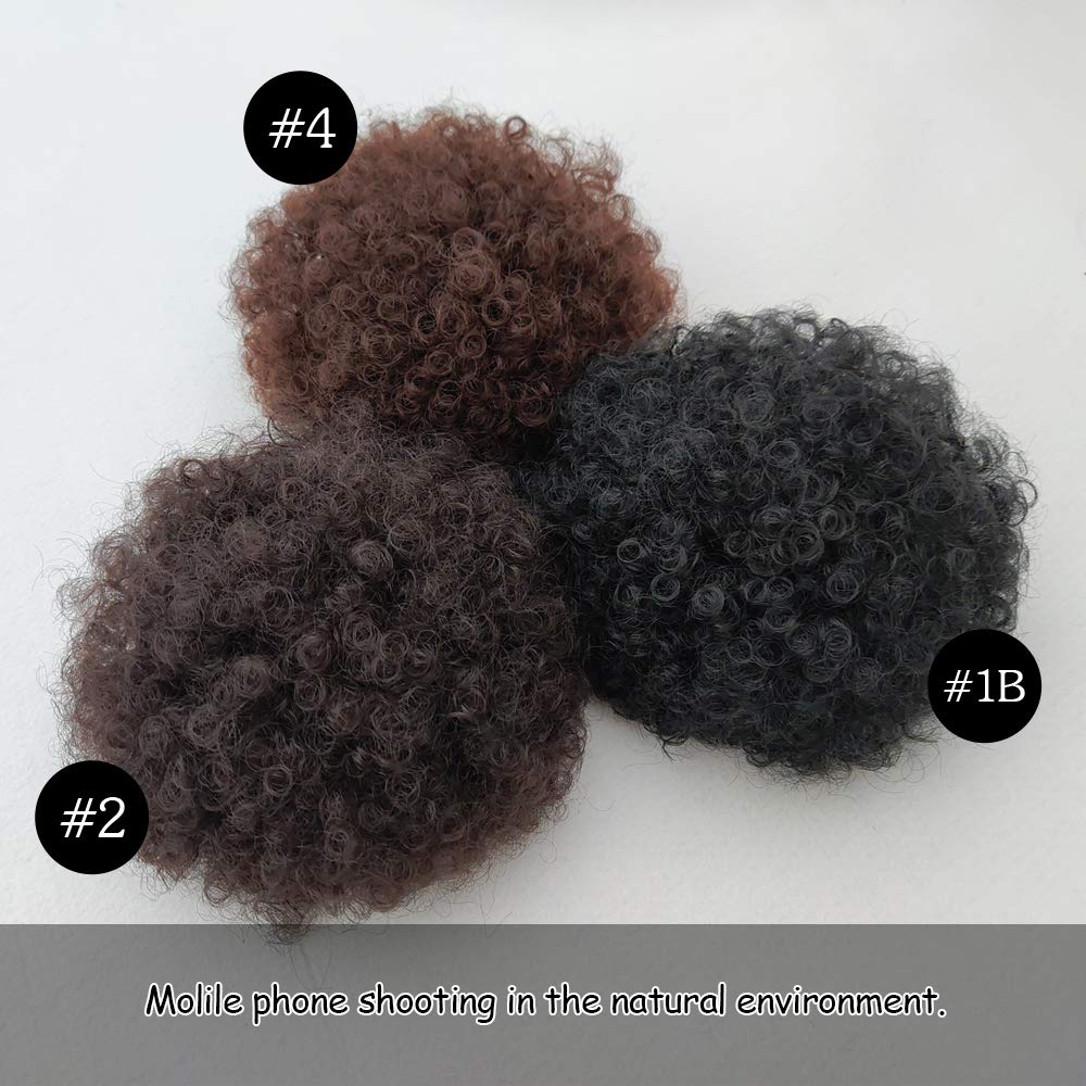 Yinmei Baibian Afro Puff Drawstring Ponytail Kinky Curly Bun Hair Synthetic Short Extensions Hairpieces Updo Hair For Black Wome