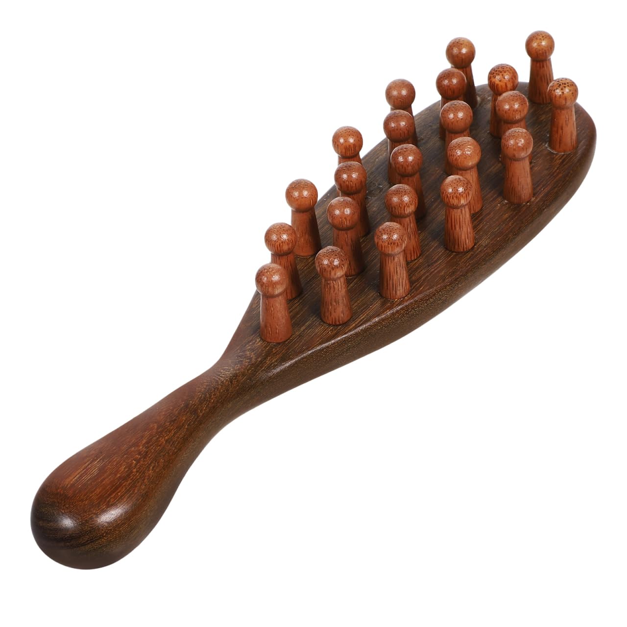 Gogogmee Sandalwood Scalp Comb Wide Tooth Comb with Handle Portable Massage Tool for Scalp Stimulation Hair Detangling Long Hair