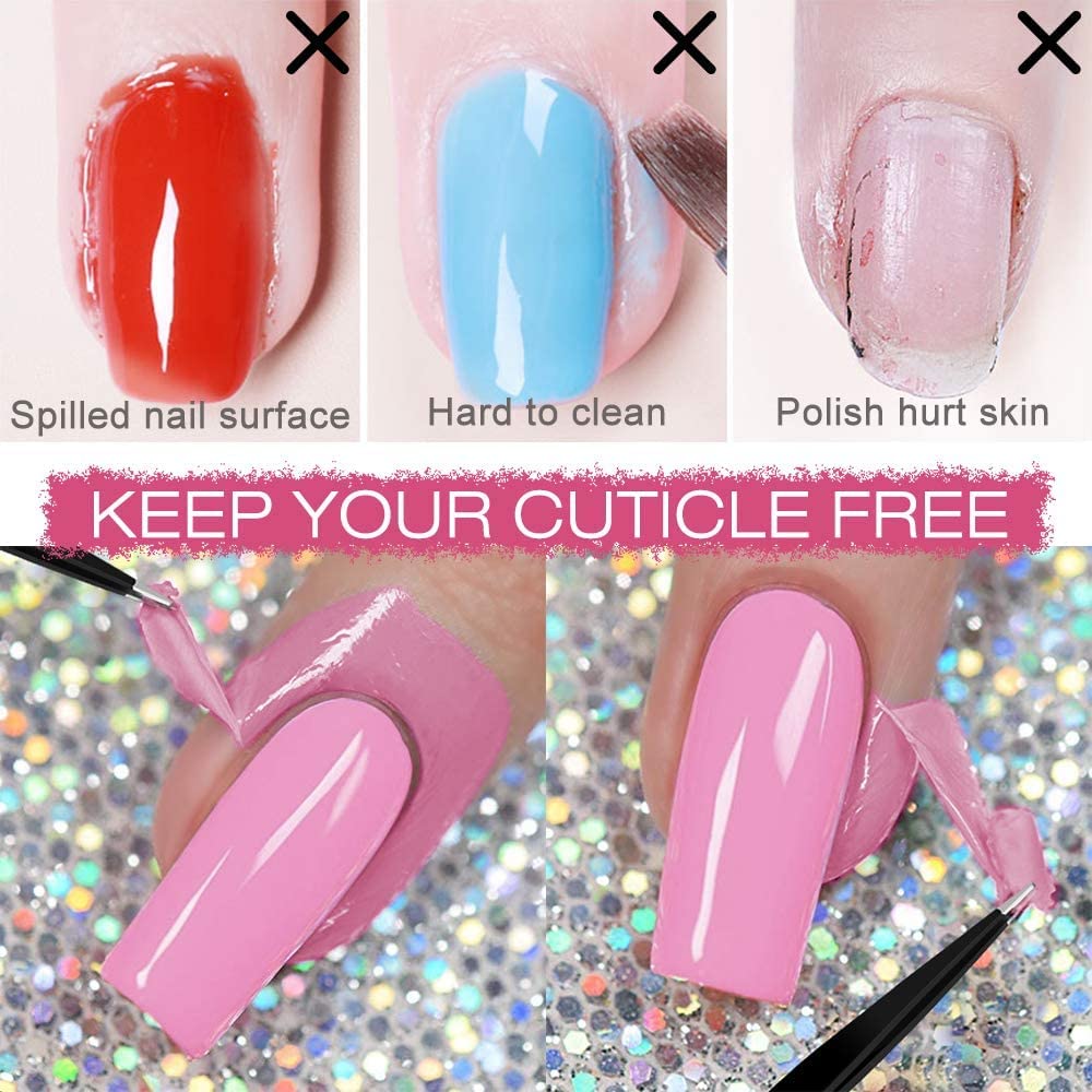 Liquid Latex For Nails, Drmode Nail Latex Tape Peel Off Fast Drying Nail Polish Barrier, Nail Cuticle Guard Protector For Finger