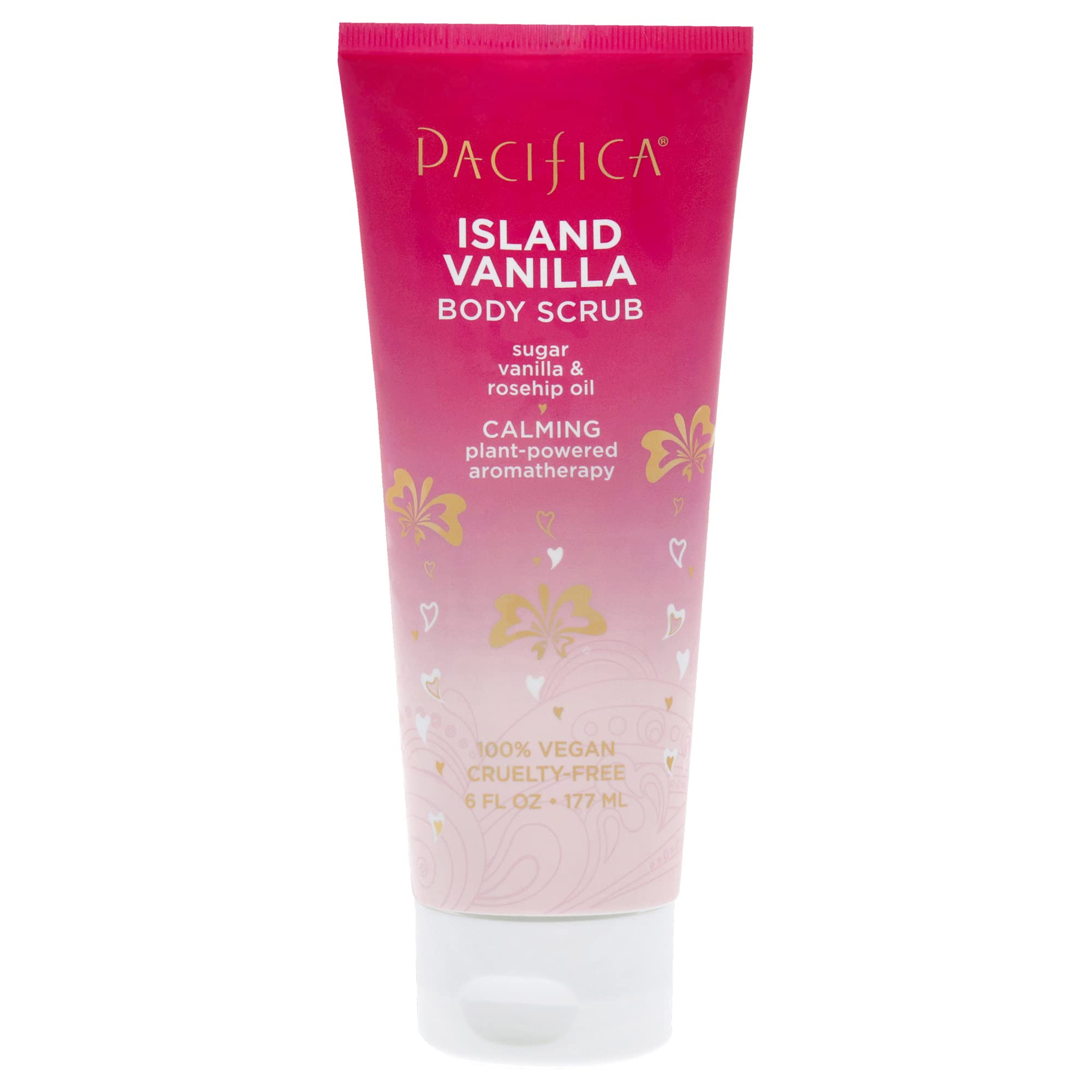 Pacifica Beauty, Island Vanilla Body Scrub, Exfoliating, Sugar, Rosehip Oil, Body Polish, Bath & Shower, Clean, Paraben, Vegan +
